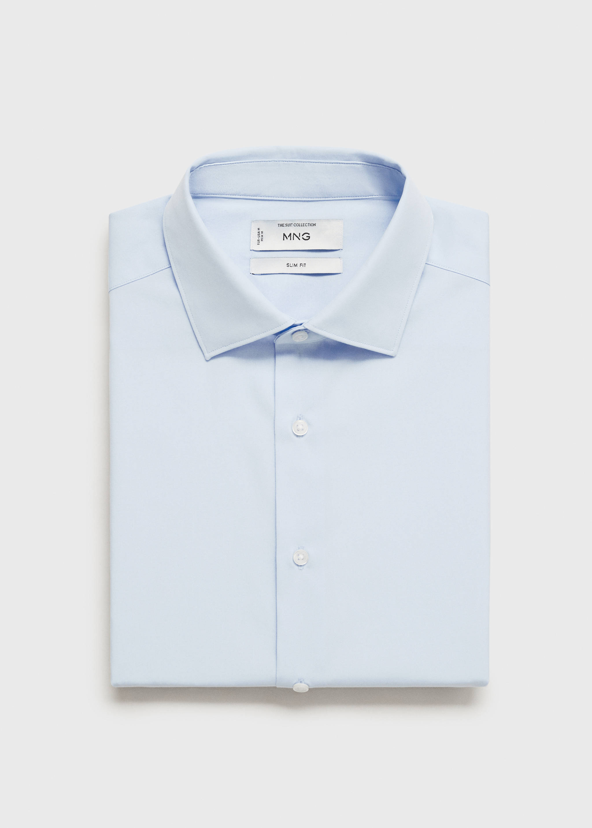 Kostymskjorta slim fit bomull poplin - Detaljer om artikeln 8