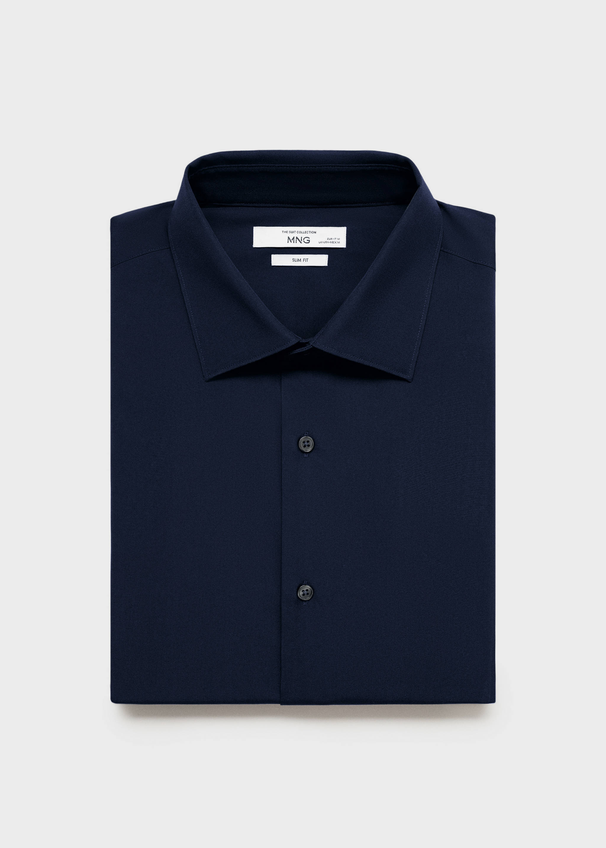 Kostymskjorta slim fit bomull poplin - Detaljer om artikeln 8