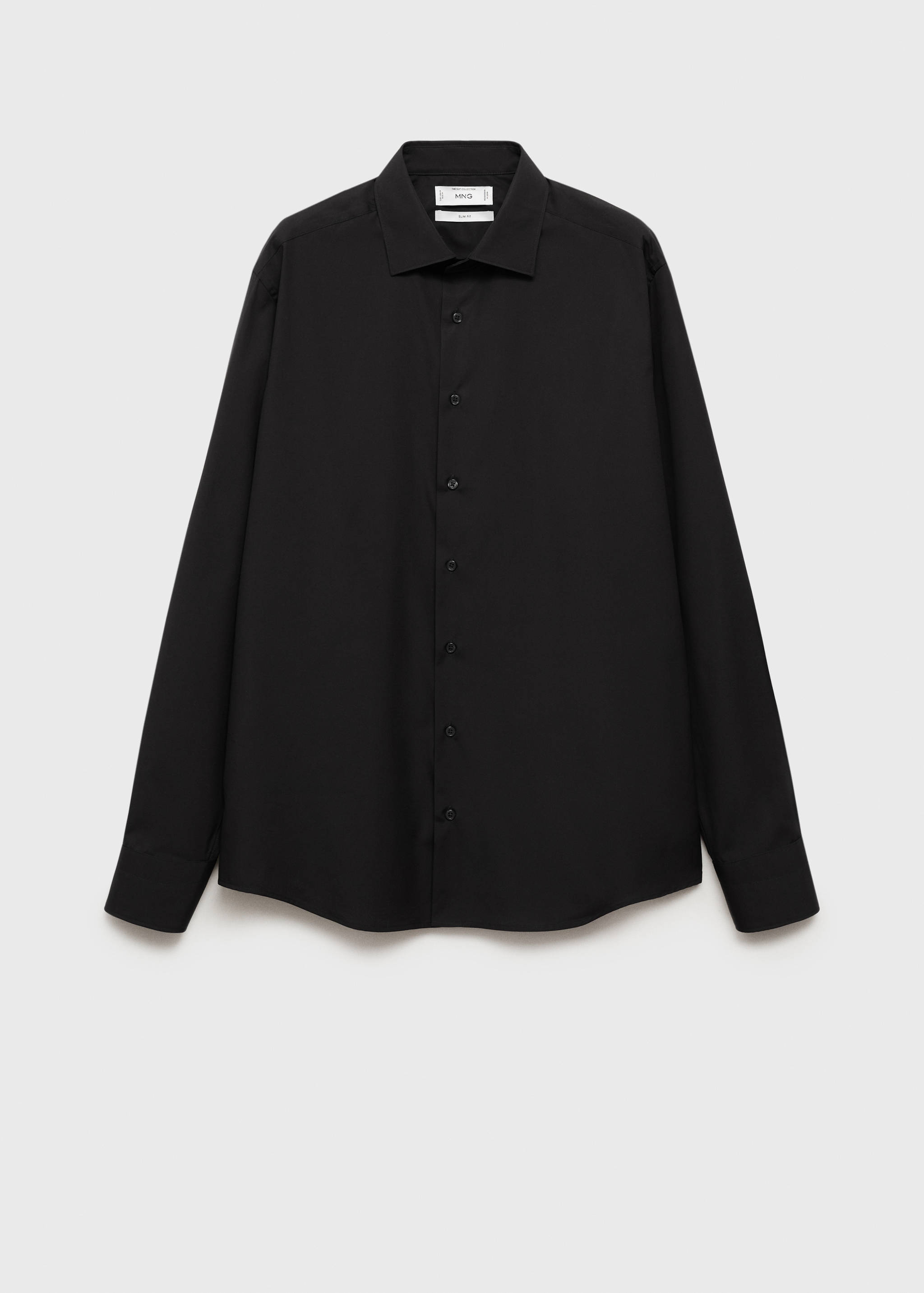 Kostymskjorta slim fit bomull poplin - Artikel utan modell