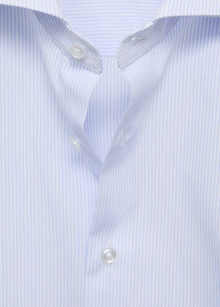 Slim fit thousand striped suit shirt — Blue