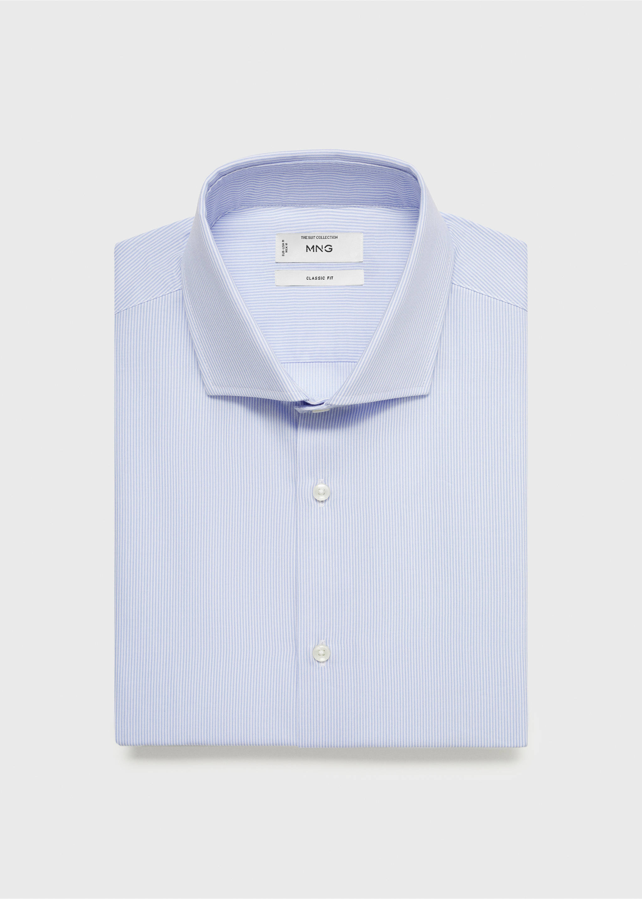 Chemise costume slim fit milleraies - Détail de l'article 9, Bleu. Ref: 17061227-00.