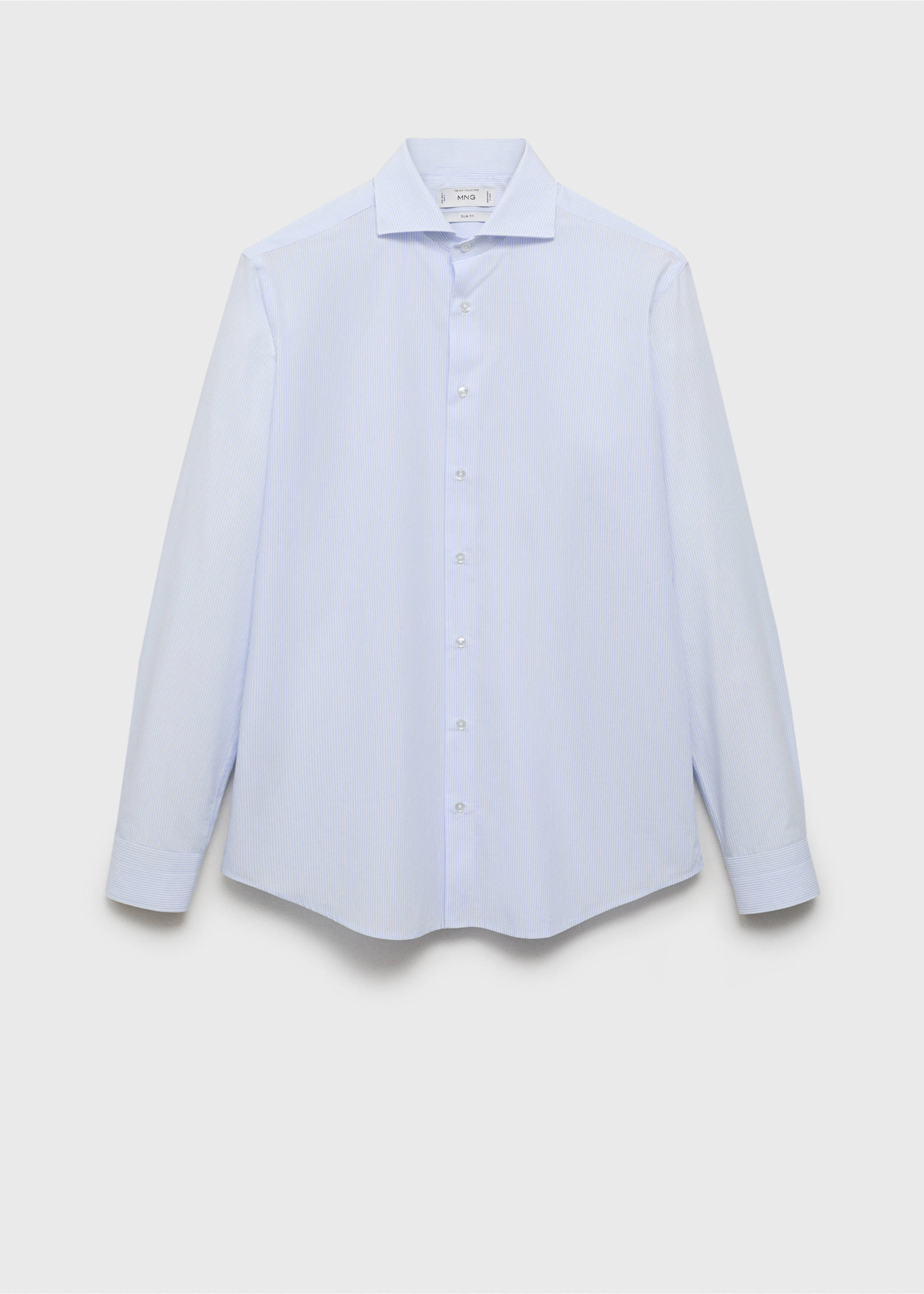 Chemise costume slim fit milleraies - Article sans modèle, Bleu. Ref: 17061227-00.