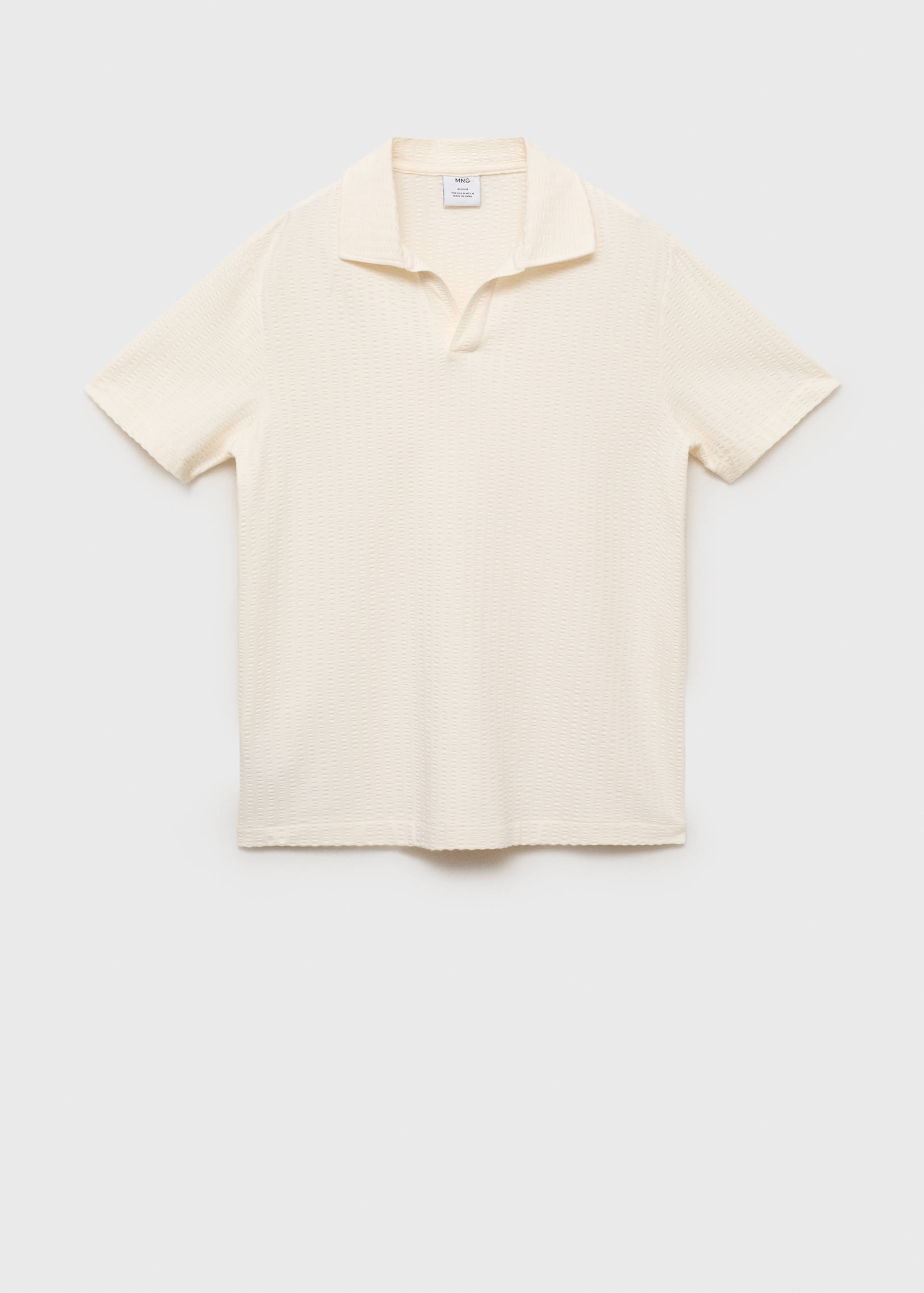 Seersucker cotton polo shirt - Article without model
