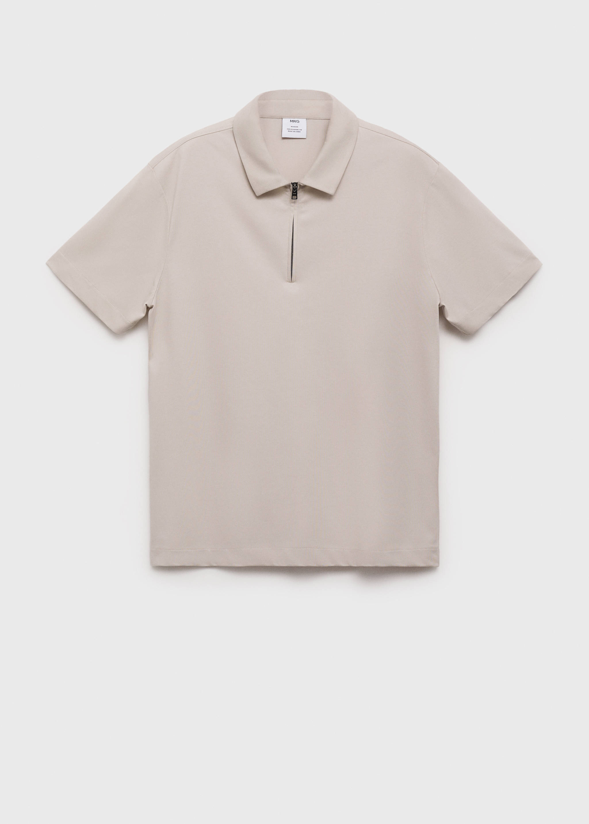 Zip neck polo shirt - Article without model