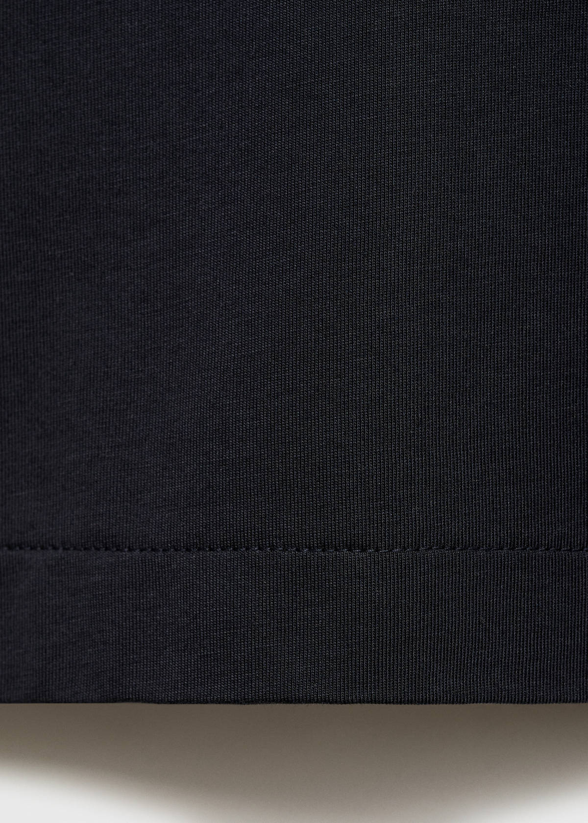 Zip neck polo shirt — Navy