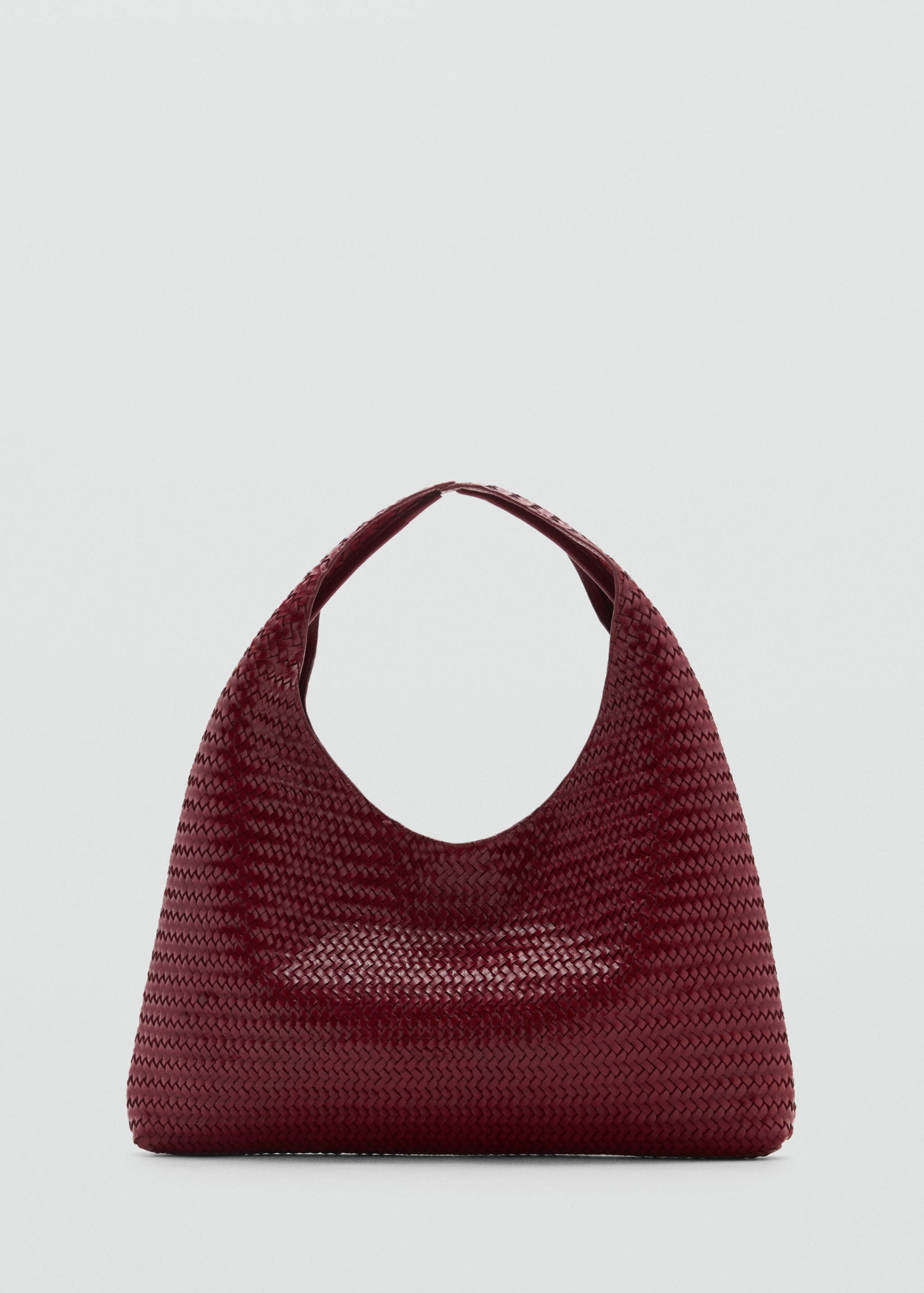 Medium braided leather shoulder bag - Article without model
