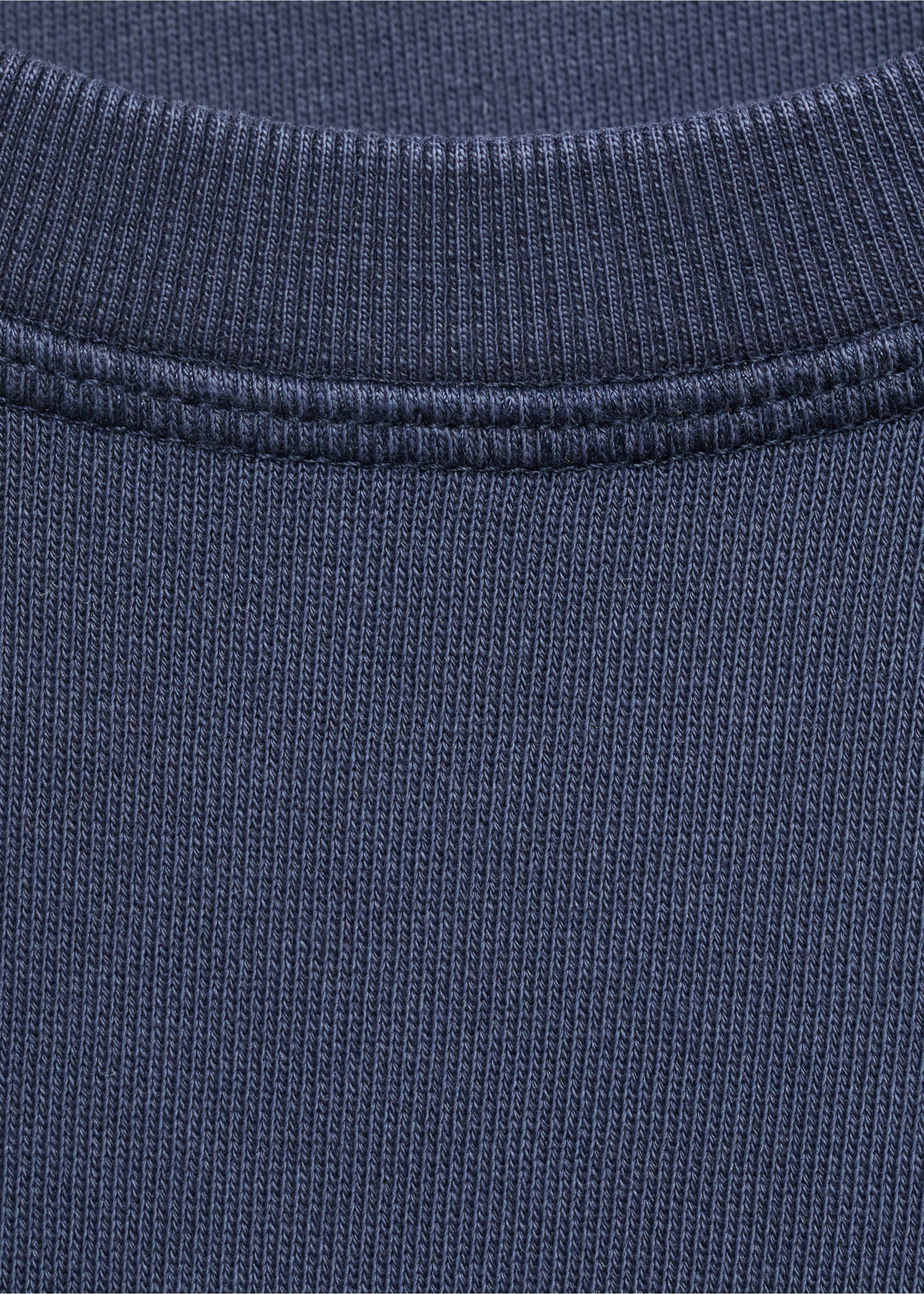 Базовый свитшот из хлопка - Деталь изделия 8, Глубокий темно-синий. Ref: 17061237-00.