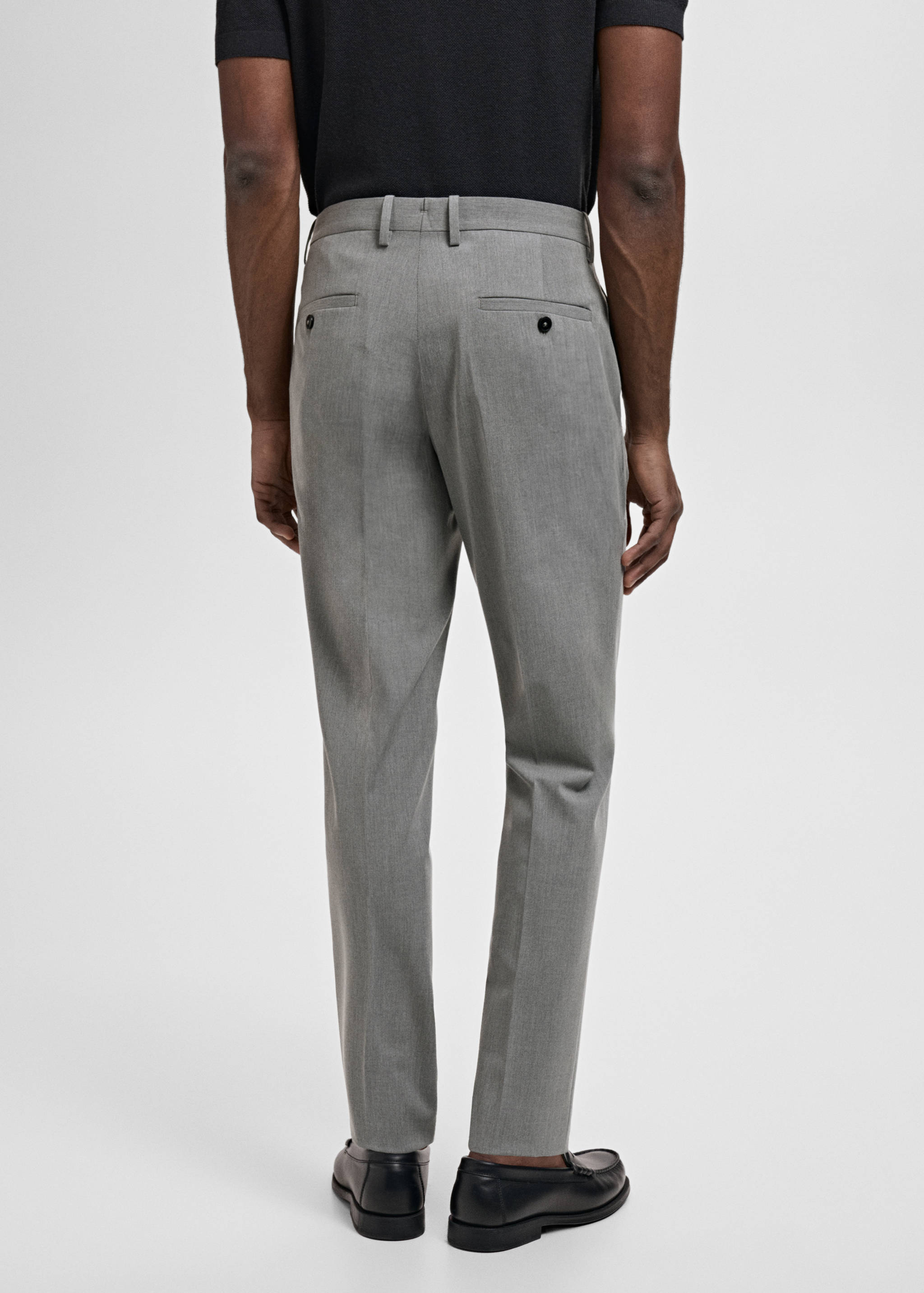 Stretch fabric super slim-fit suit trousers - Reverse of the article
