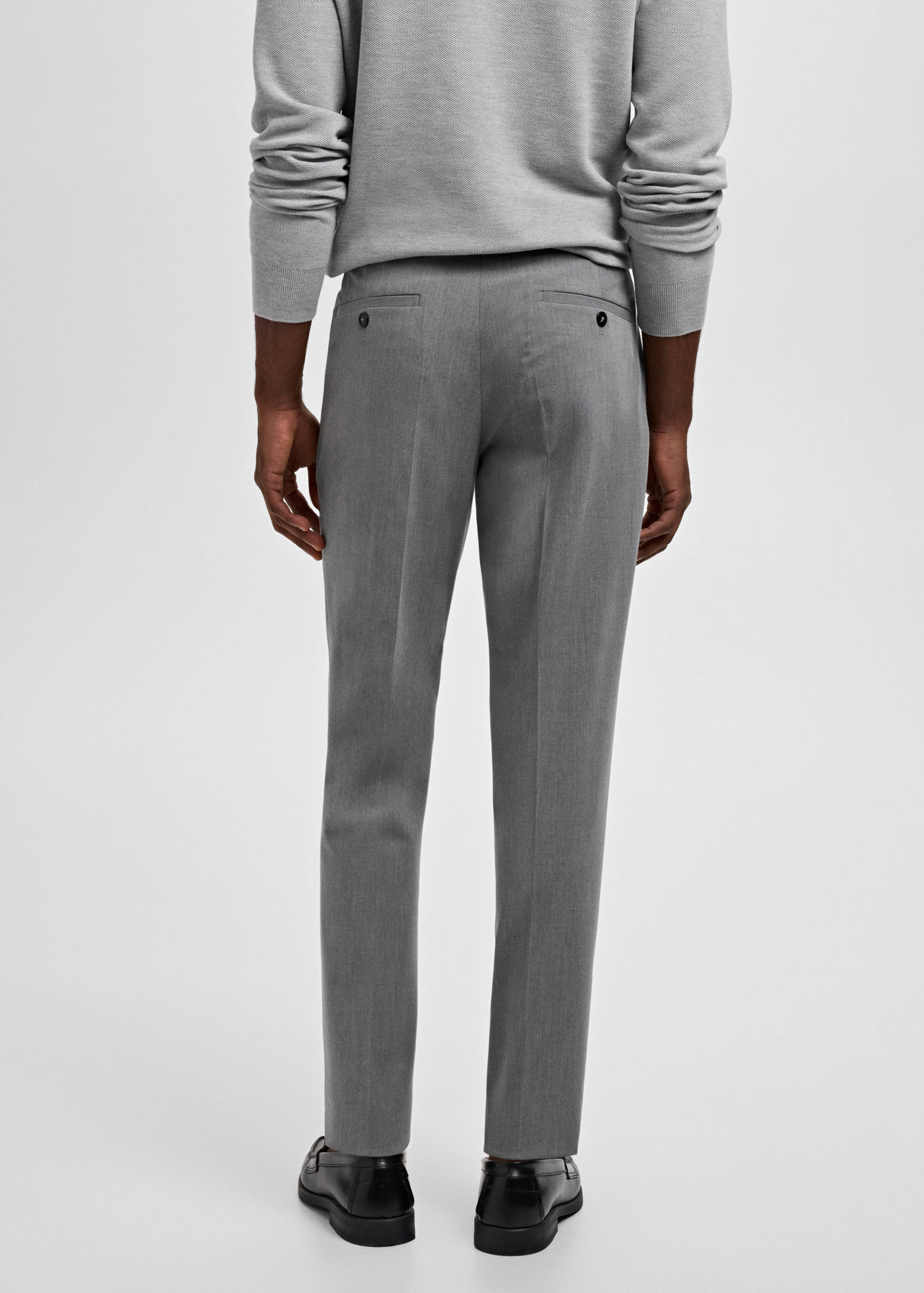 Stretch fabric super slim-fit suit trousers - Reverse of the article