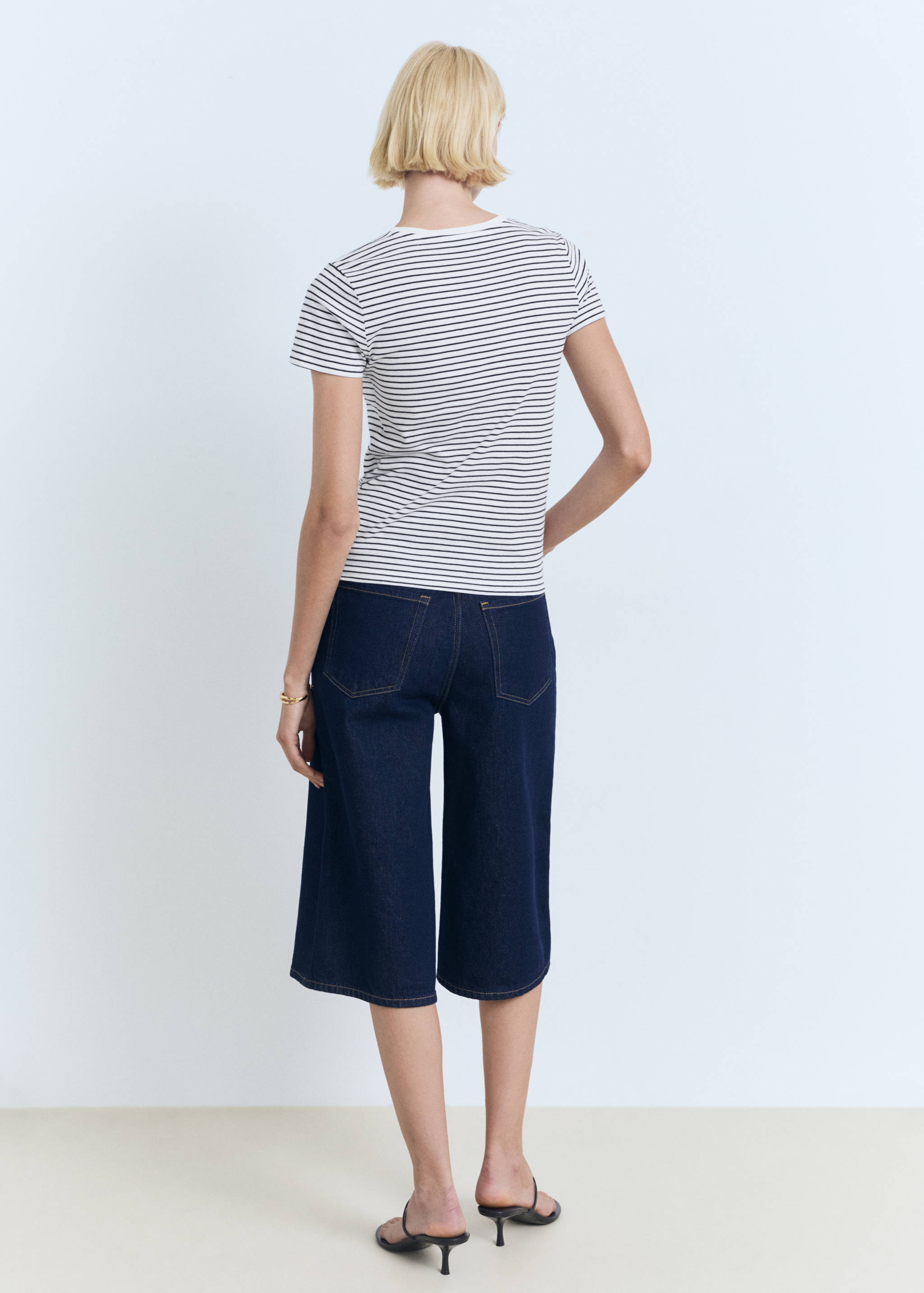 条纹标志T恤 - null