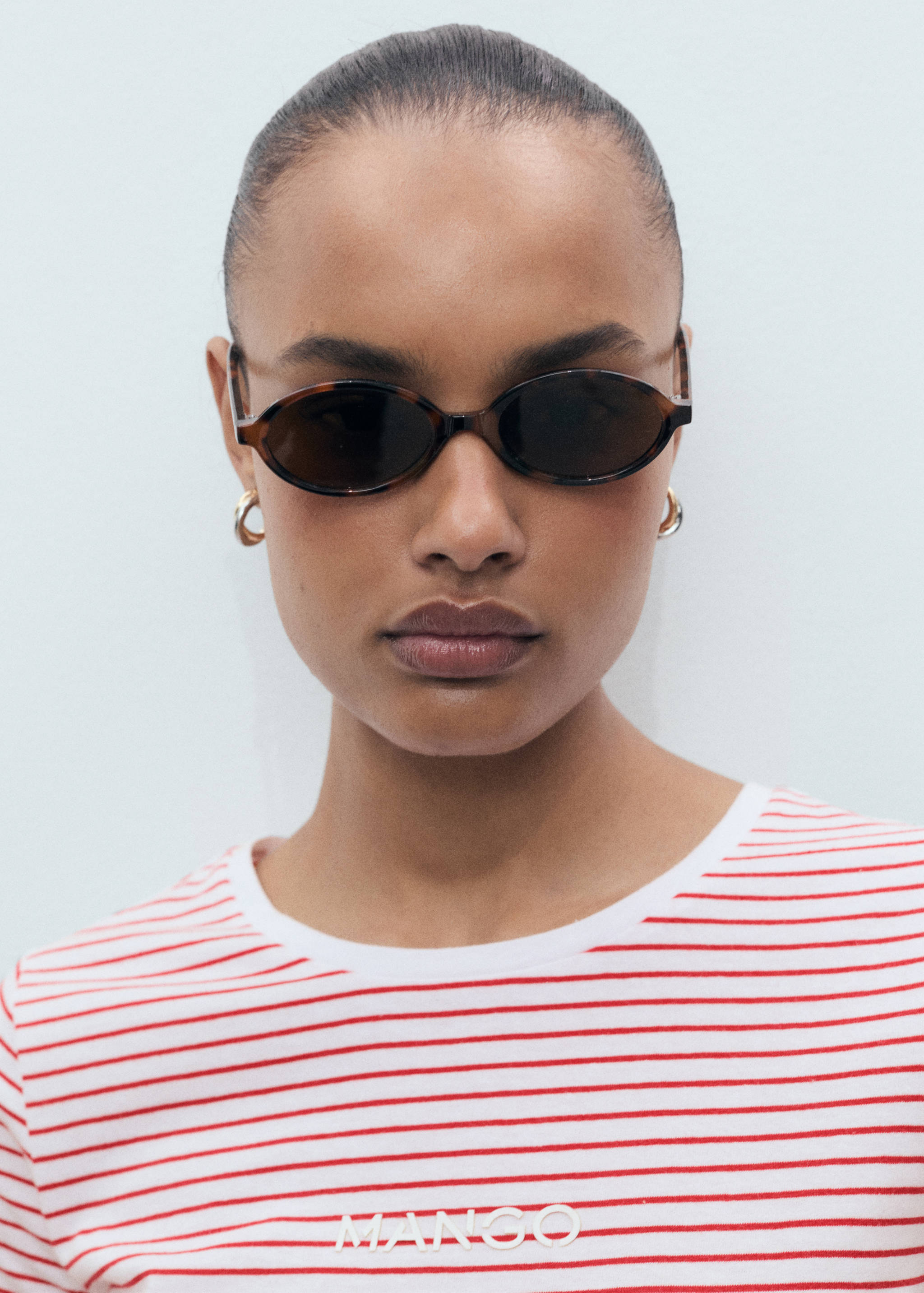 条纹标志T恤 - null