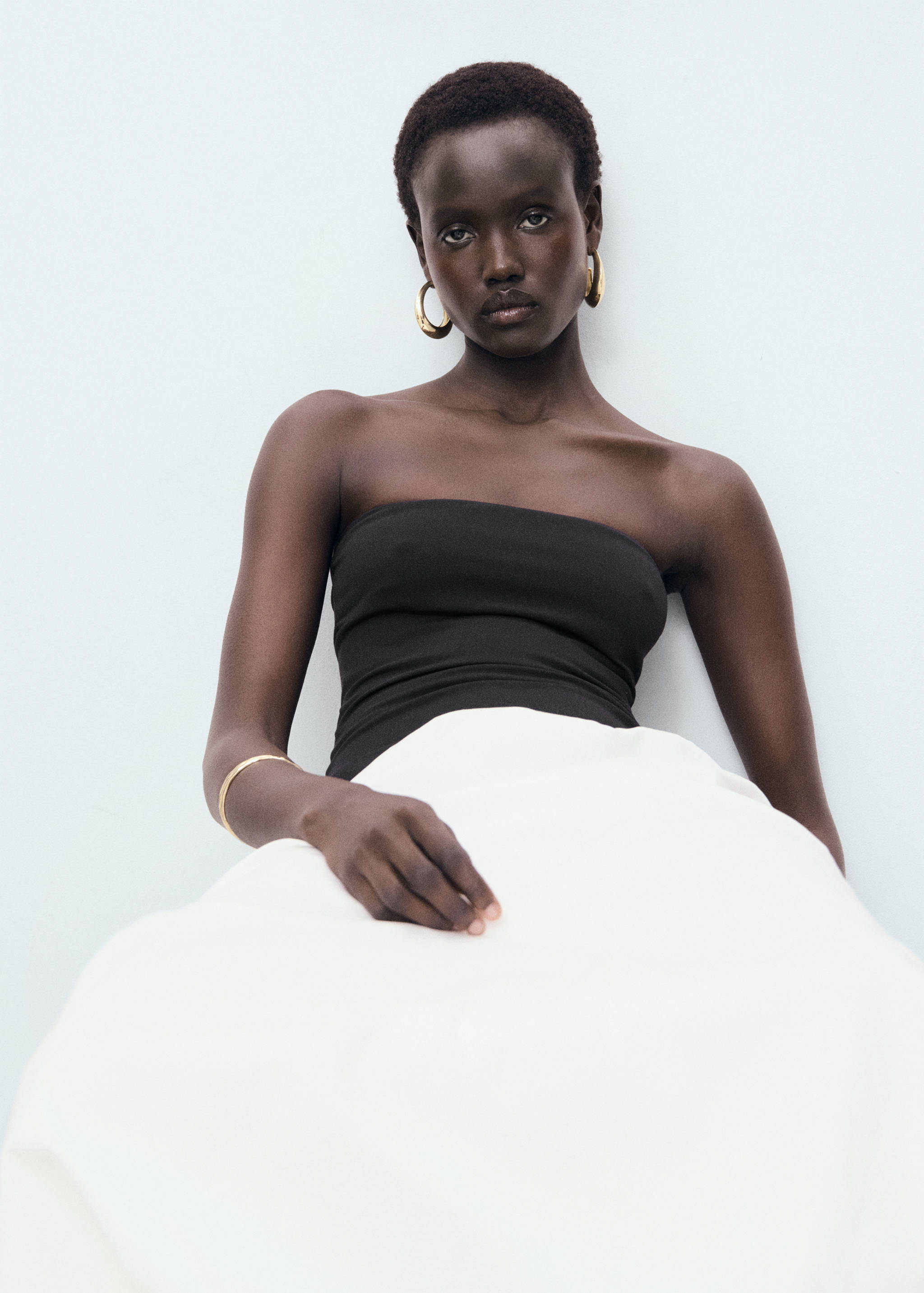 Vestido tejido combinado globo - Detalle del artículo 2