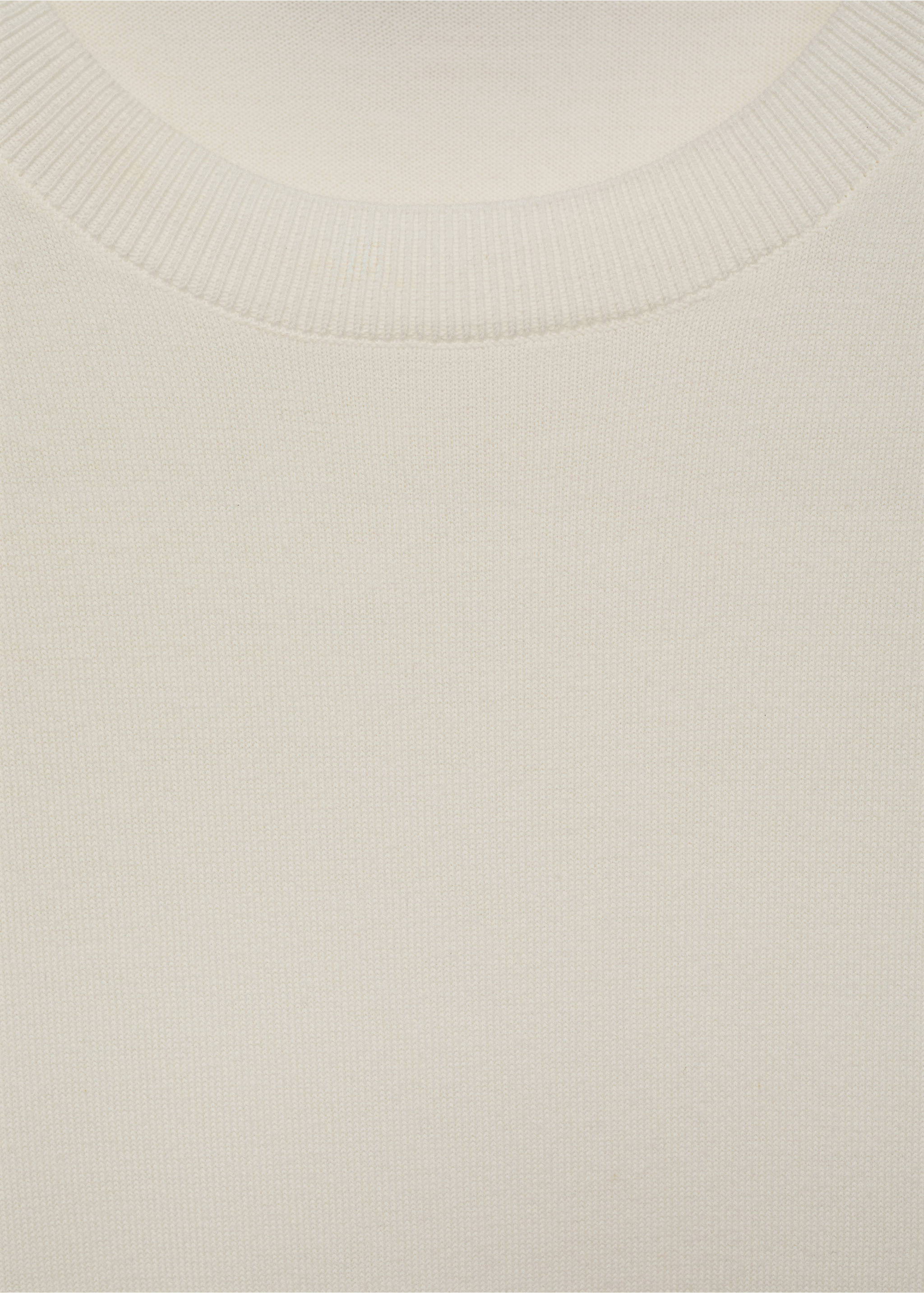 T-shirt maille fine coton - Détail de l'article 8, Blanc cassé. Ref: 17061245-00.