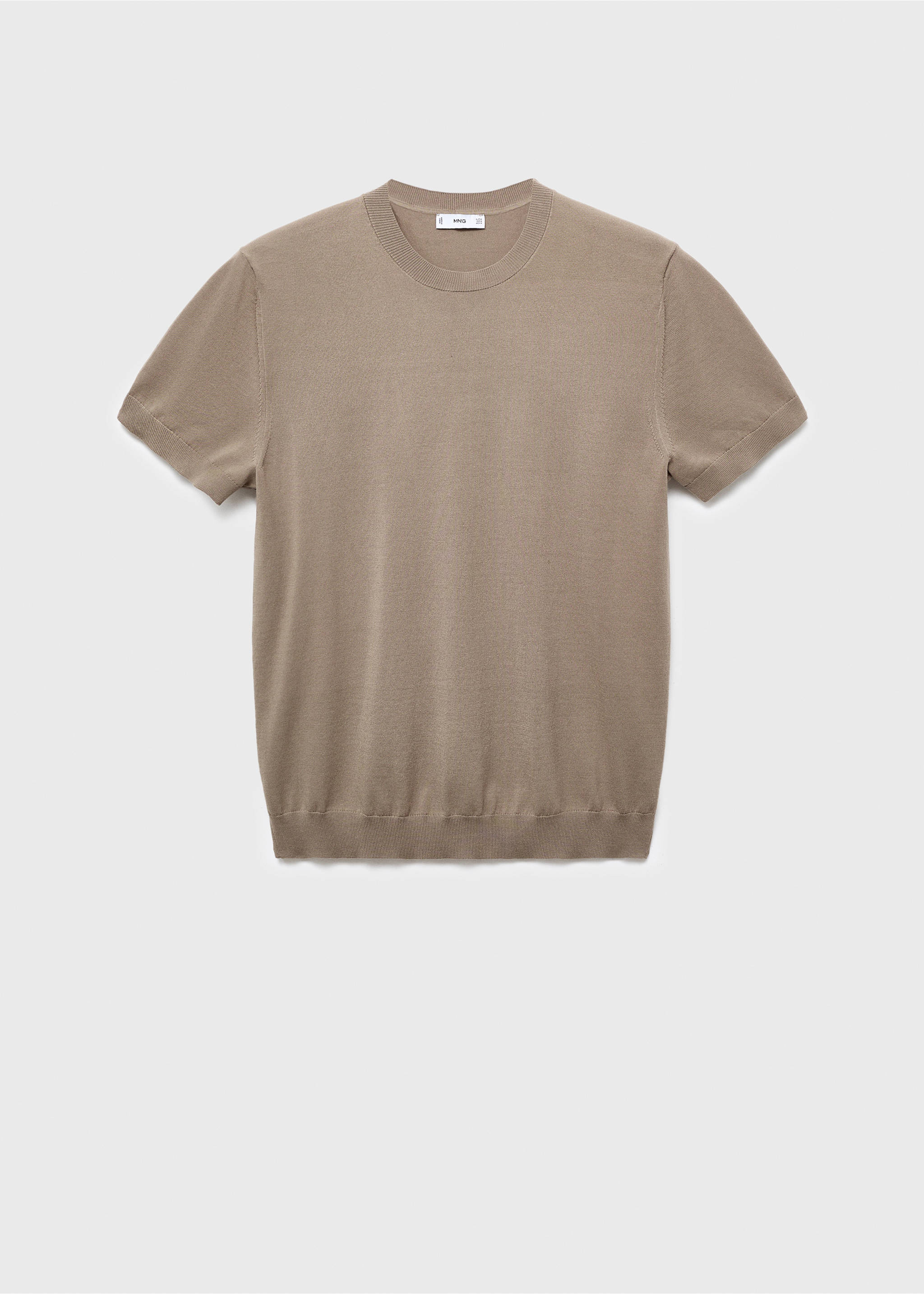 T-shirt maille fine coton - Article sans modèle, Marron moyen. Ref: 17061245-00.