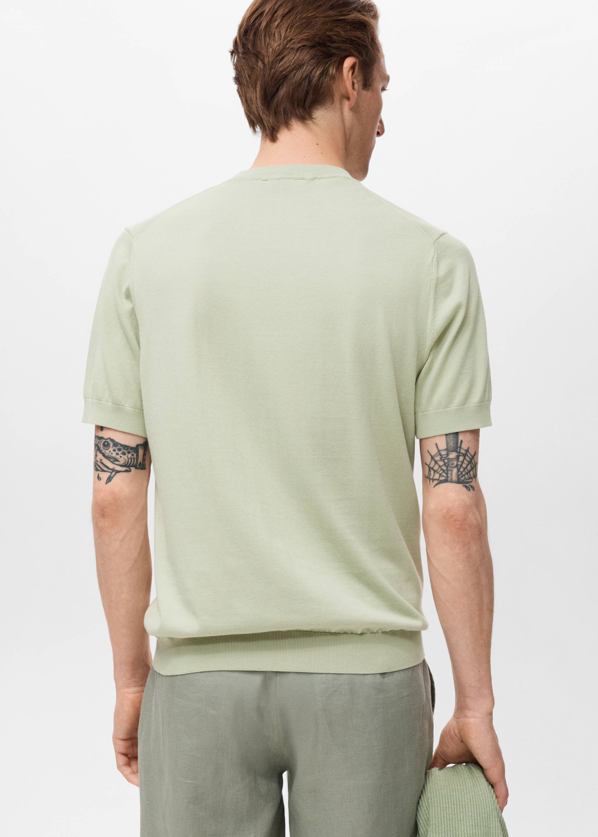 T-shirt maille fine coton - Verso de l’article