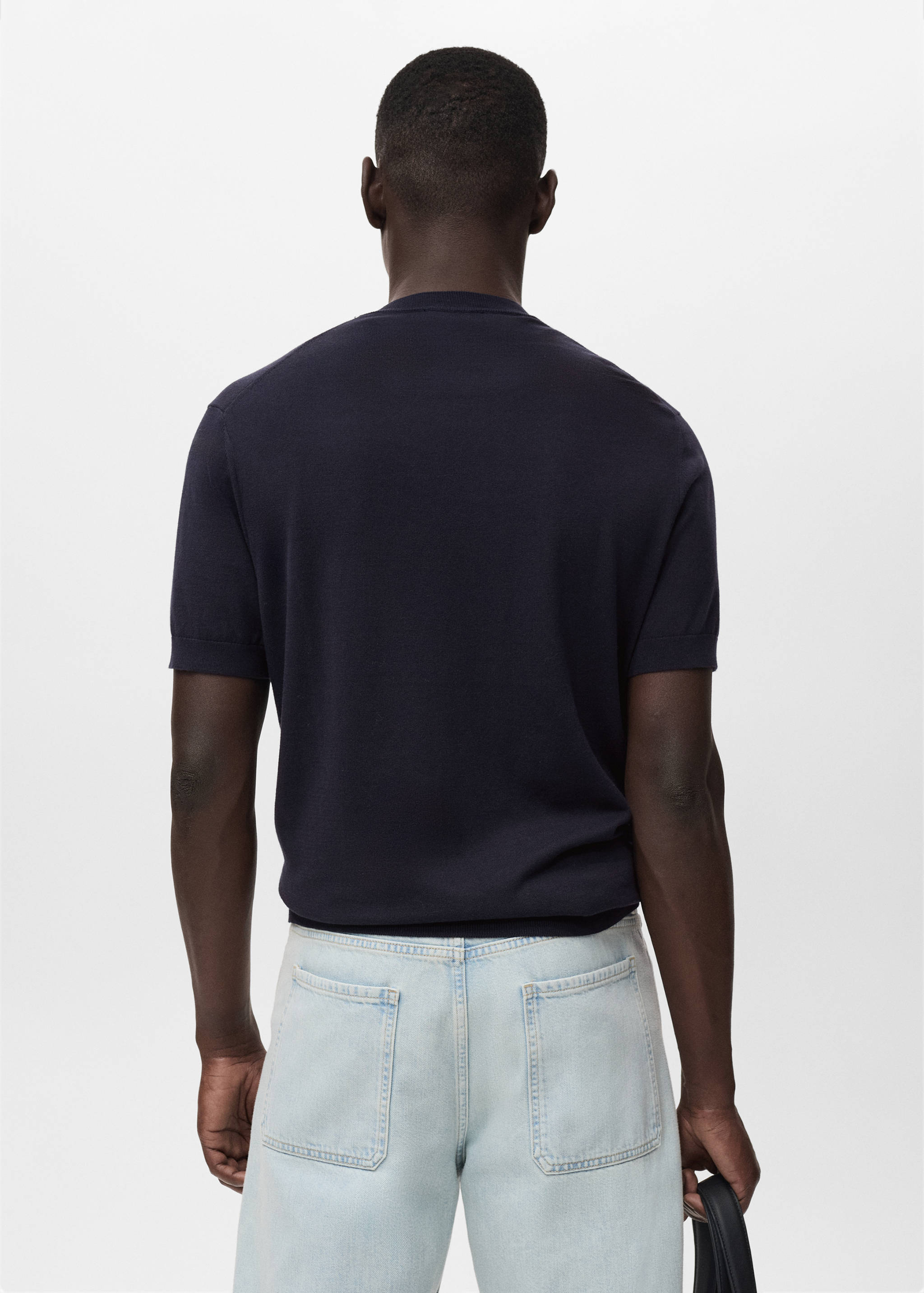 T-shirt maille fine coton - Verso de l’article