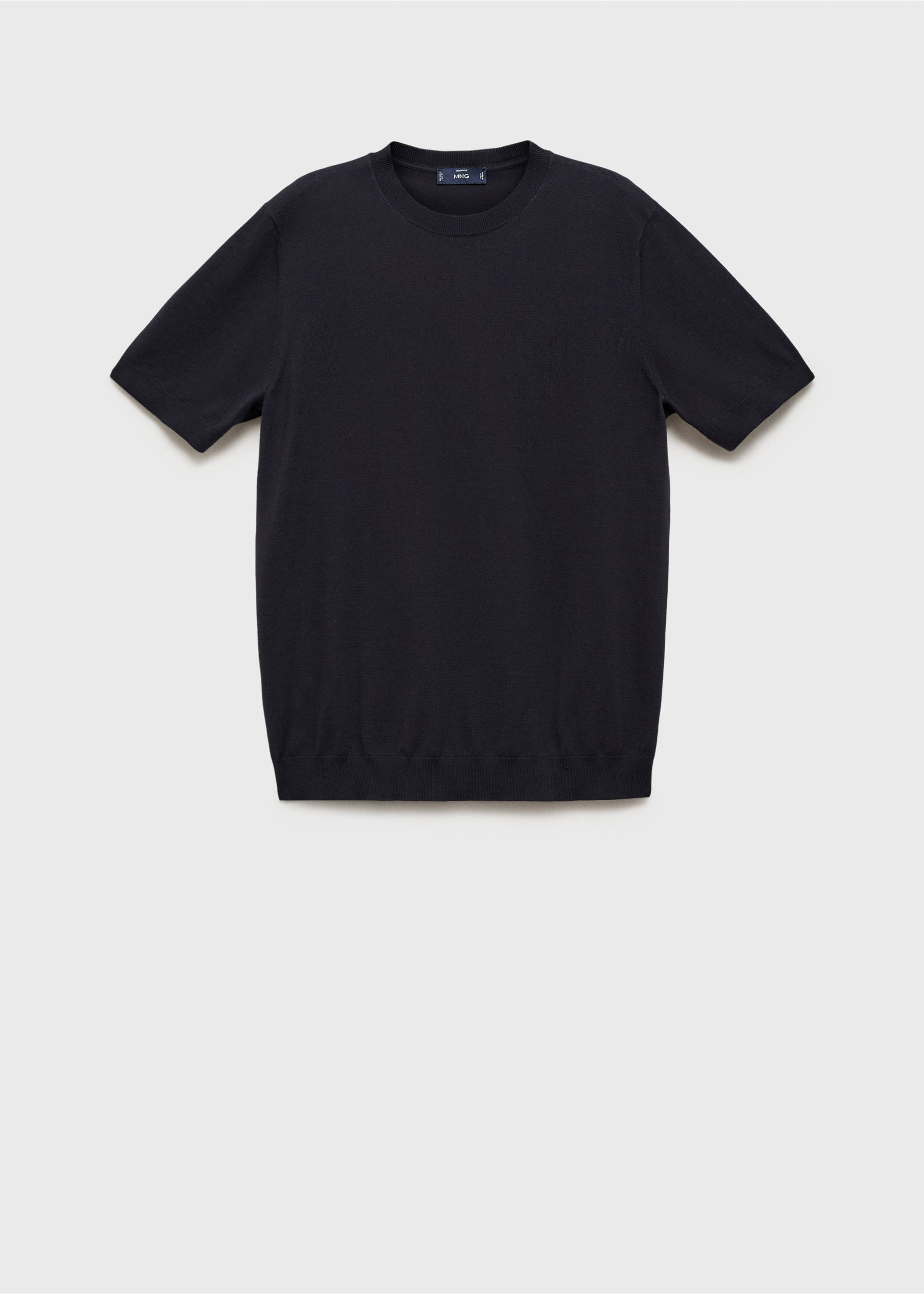 Хлопковая футболка из тонкого трикотажа - Изделие без модели, Синяя ночь. Ref: 17061245-01.