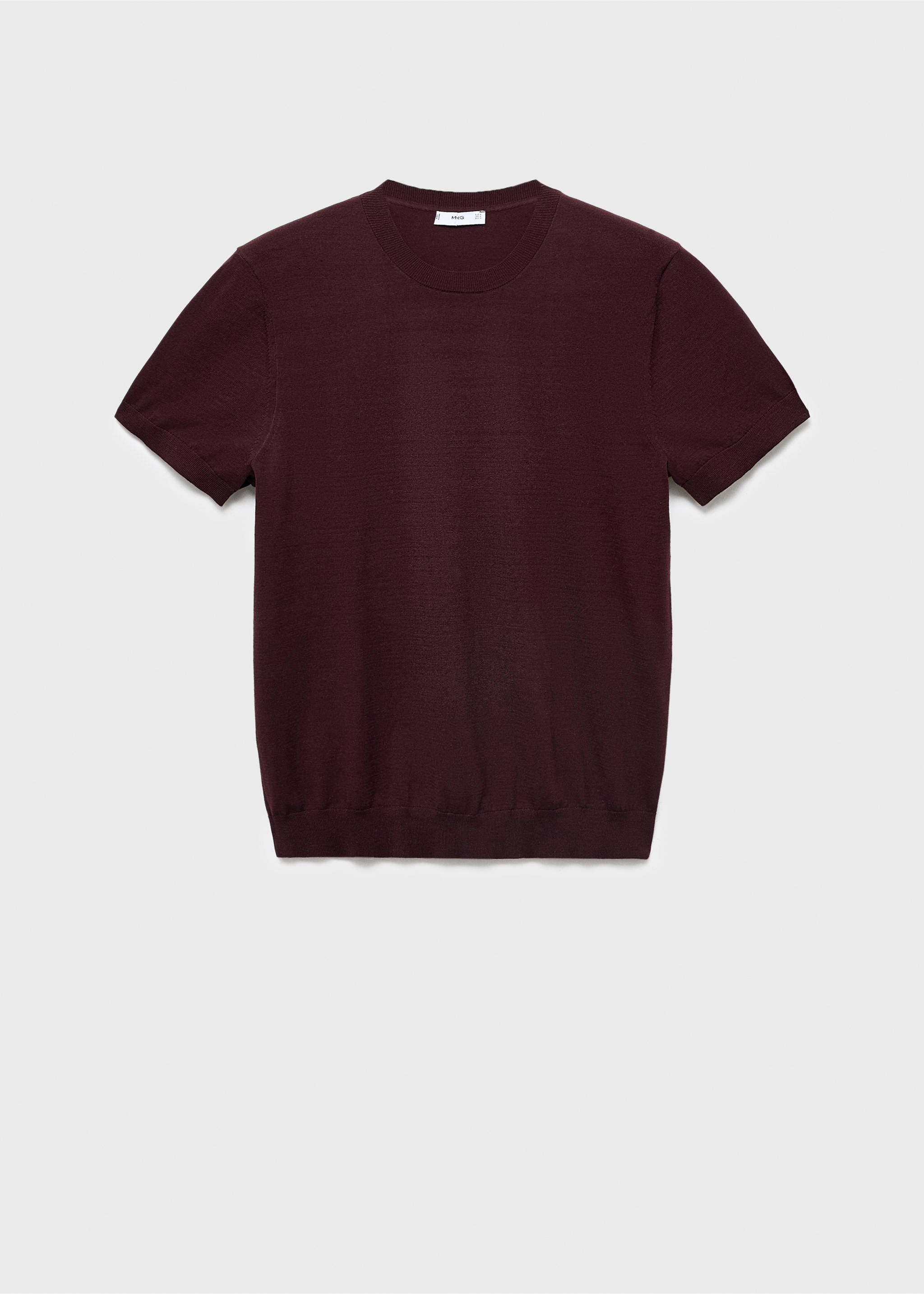 Хлопковая футболка из тонкого трикотажа - Изделие без модели, Бургундия. Ref: 17061245-00.