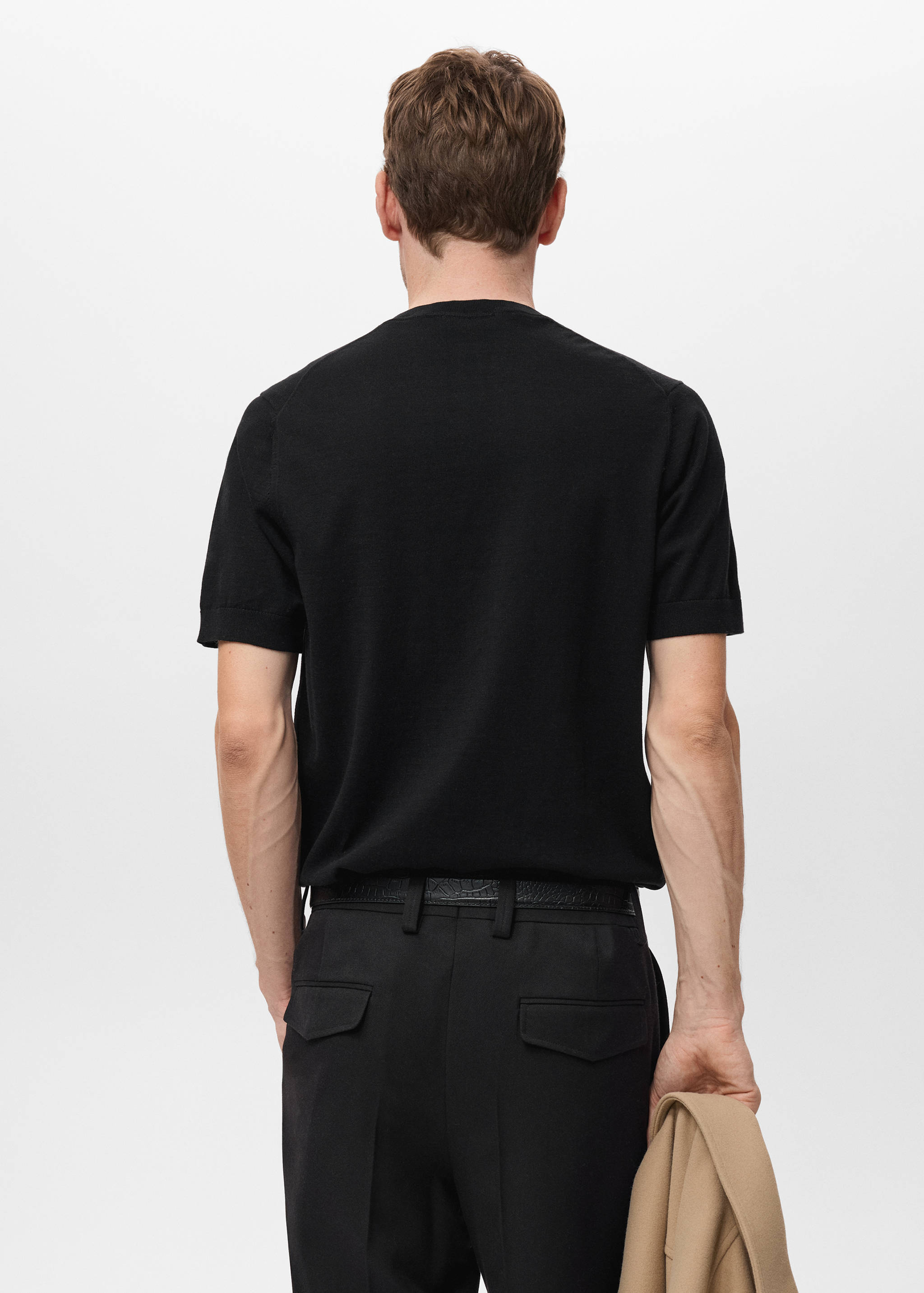 T-shirt maille fine coton - Verso de l’article