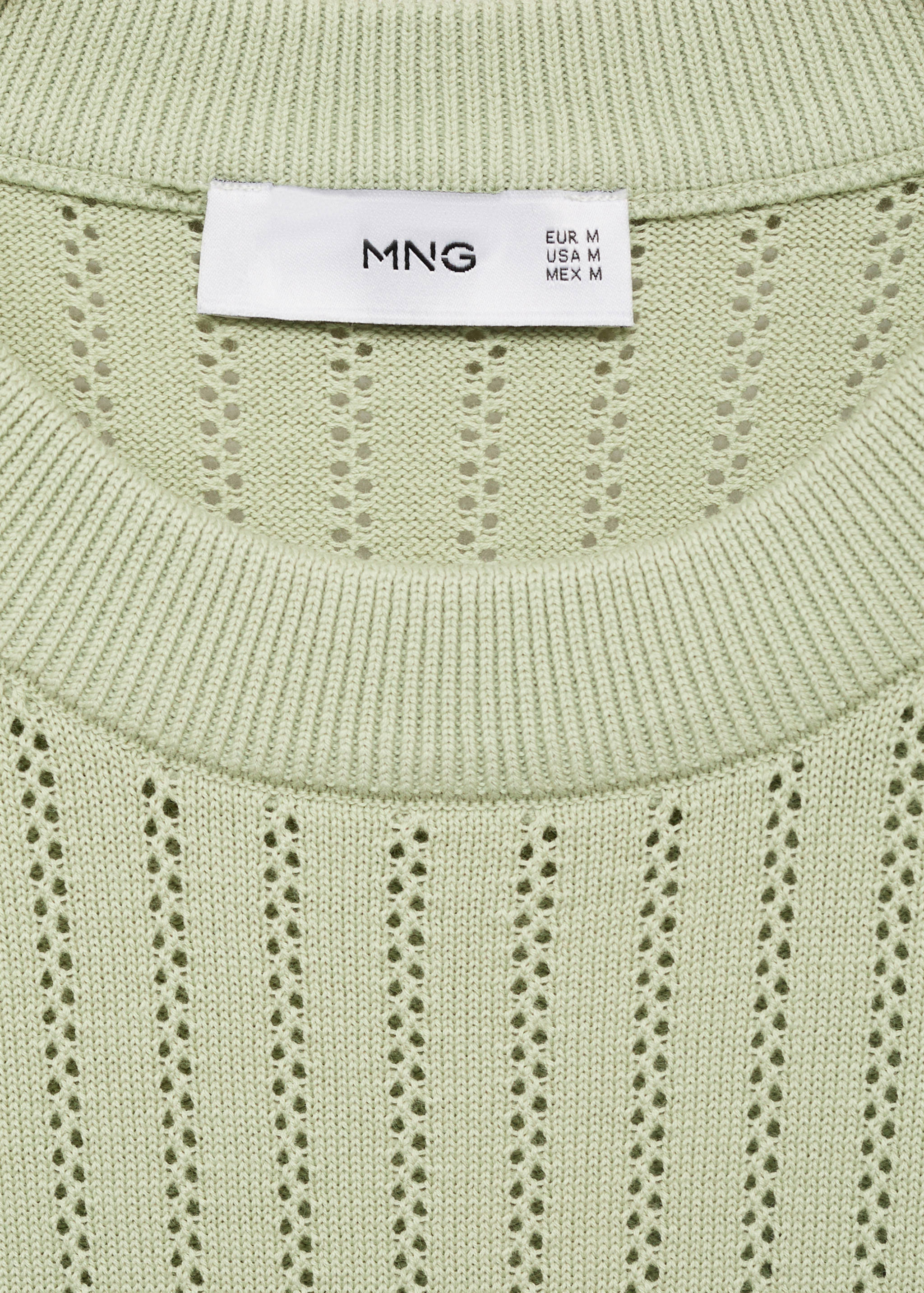 T-shirt coton ajouré rayures - Détail de l'article 8