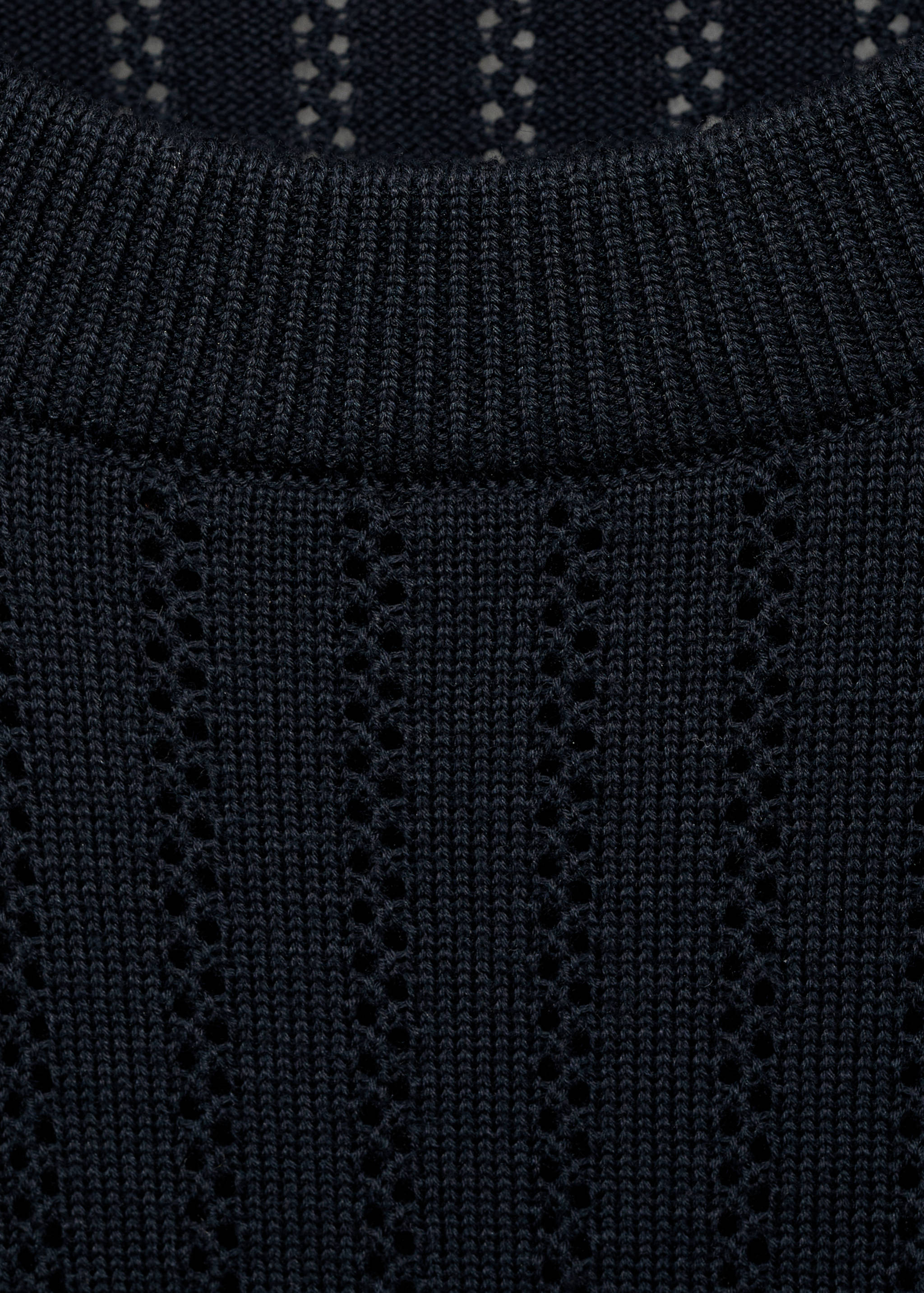 Striped openwork cotton t-shirt - Details of the article 8