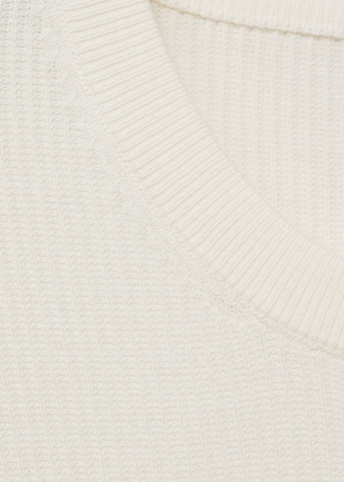 Fine rib-knit cotton sweater — Off White