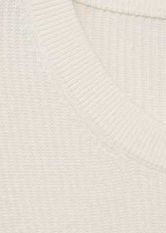 Fine rib-knit cotton sweater — Off White 7