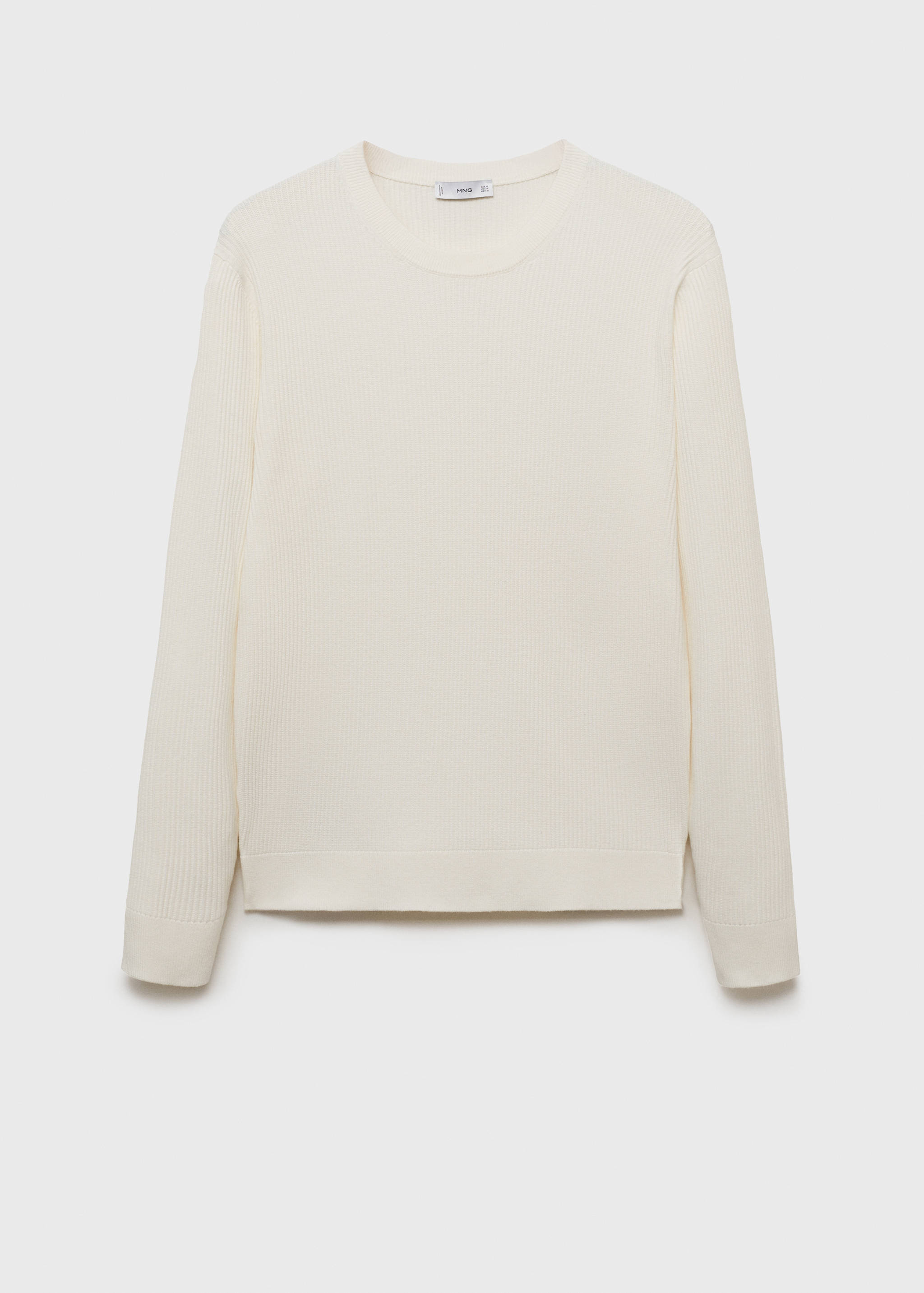 Fine rib-knit cotton sweater - Article without model