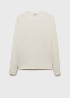 Fine rib-knit cotton sweater — Off White 6