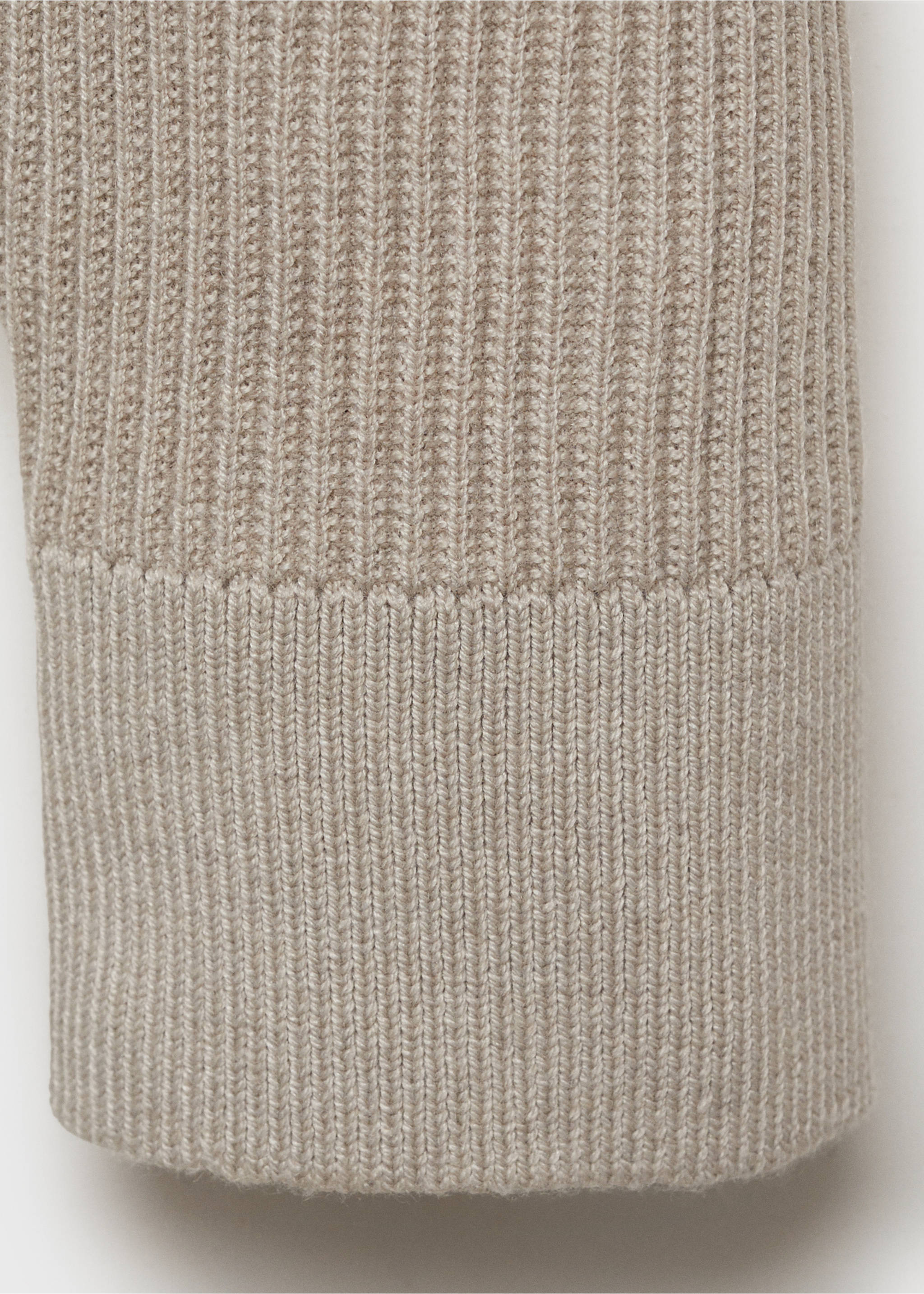 Jersey algodón punto fino canalé - Detalle del artículo 0, Beige. Ref: 17061248-00.