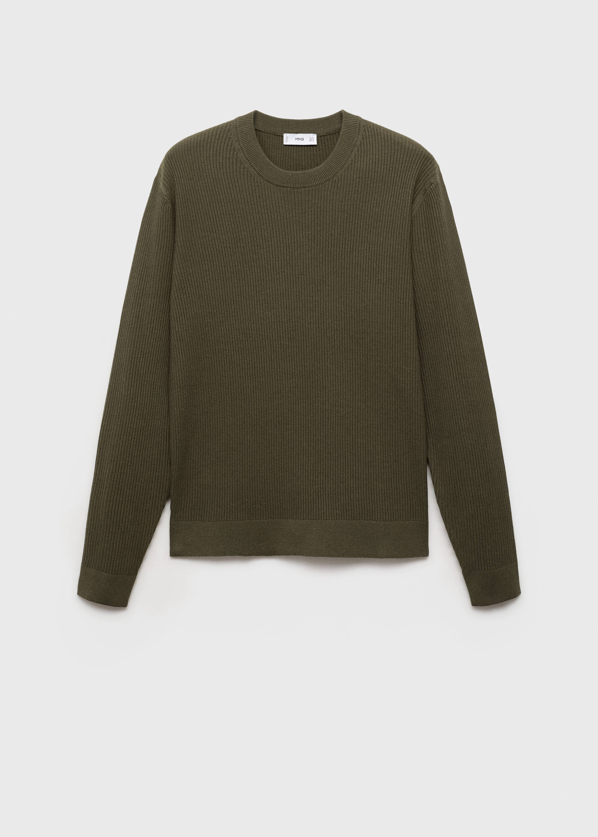 Fine rib-knit cotton sweater - Article without model