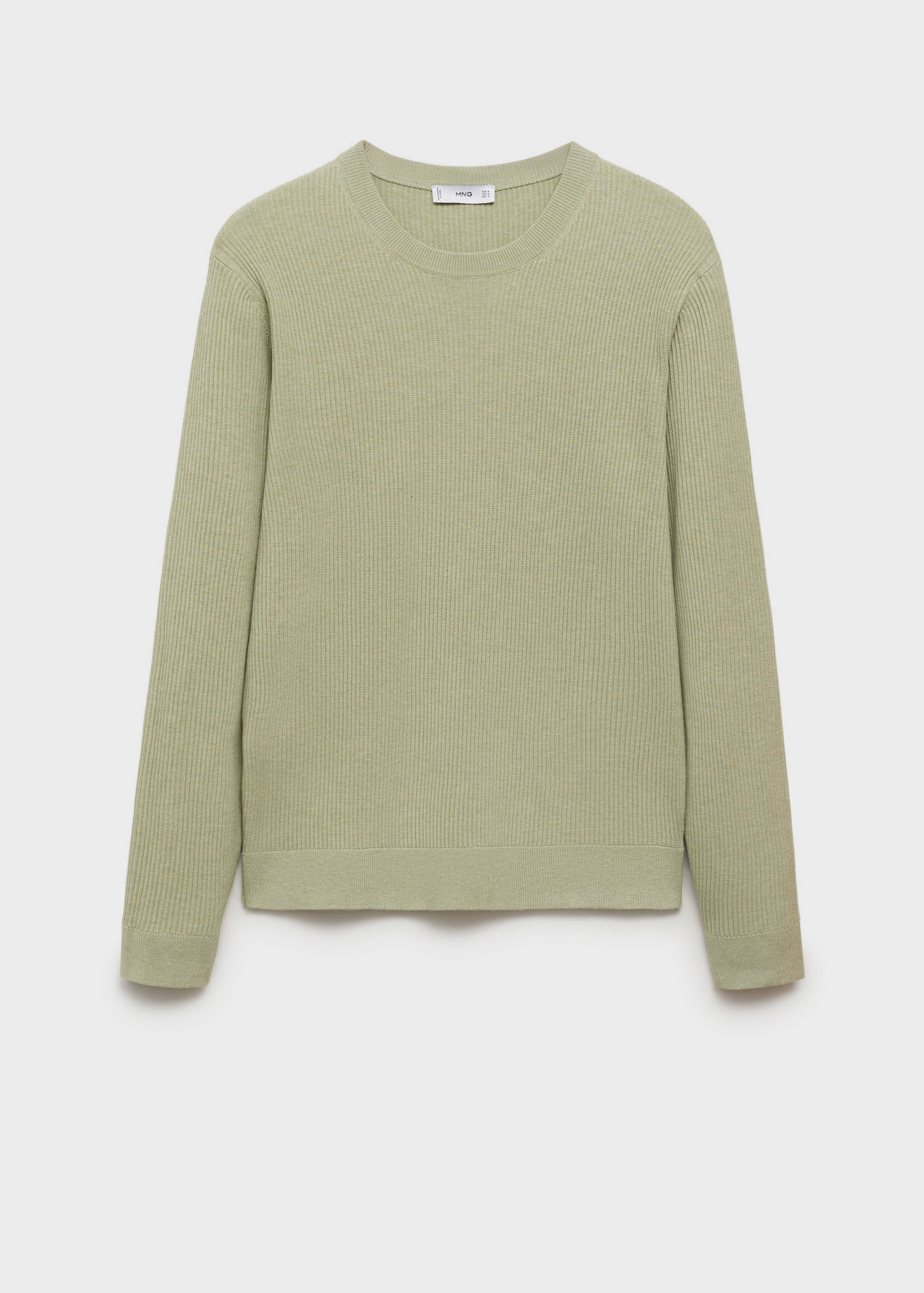 Fine rib-knit cotton sweater - Article without model