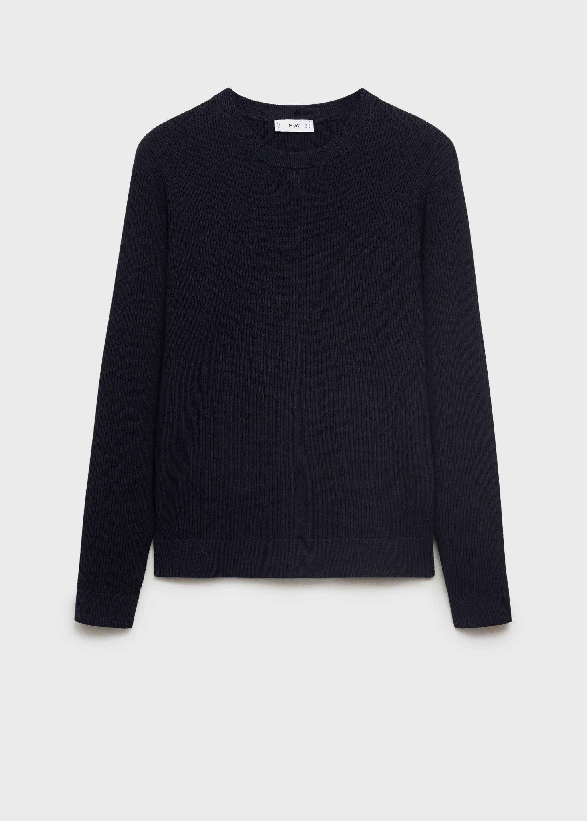 Fine rib-knit cotton sweater - Article without model