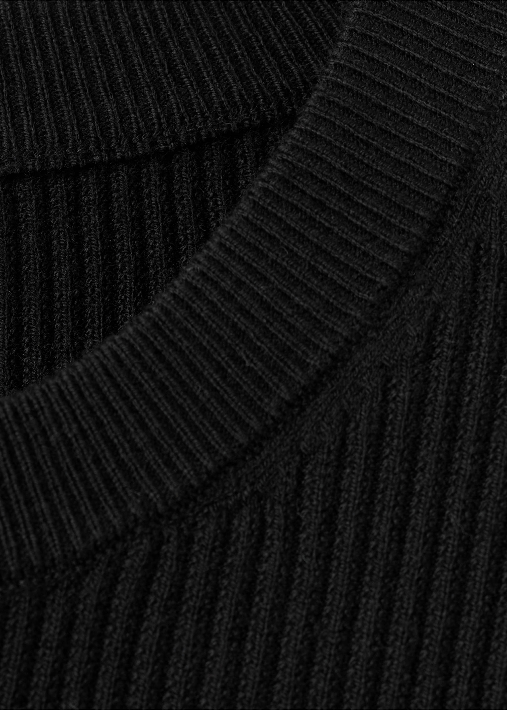 Jersey algodón punto fino canalé - Detalle del artículo 8, Negro. Ref: 17061248-00.