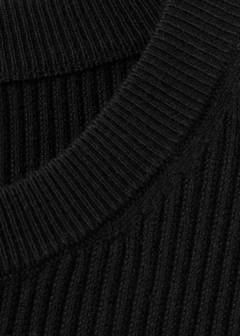 Fine rib-knit cotton sweater — Black 7