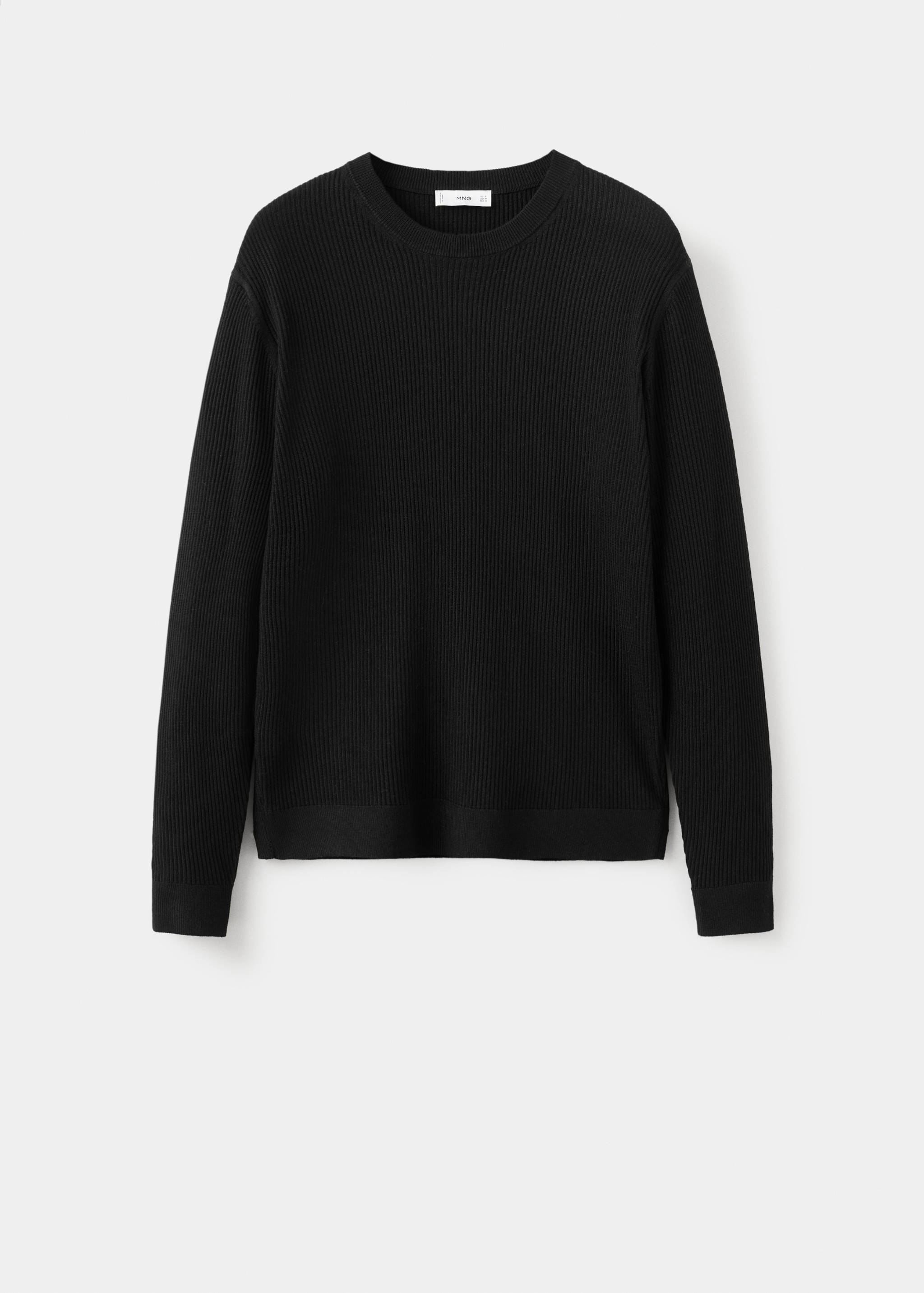 Fine rib-knit cotton sweater - Article without model