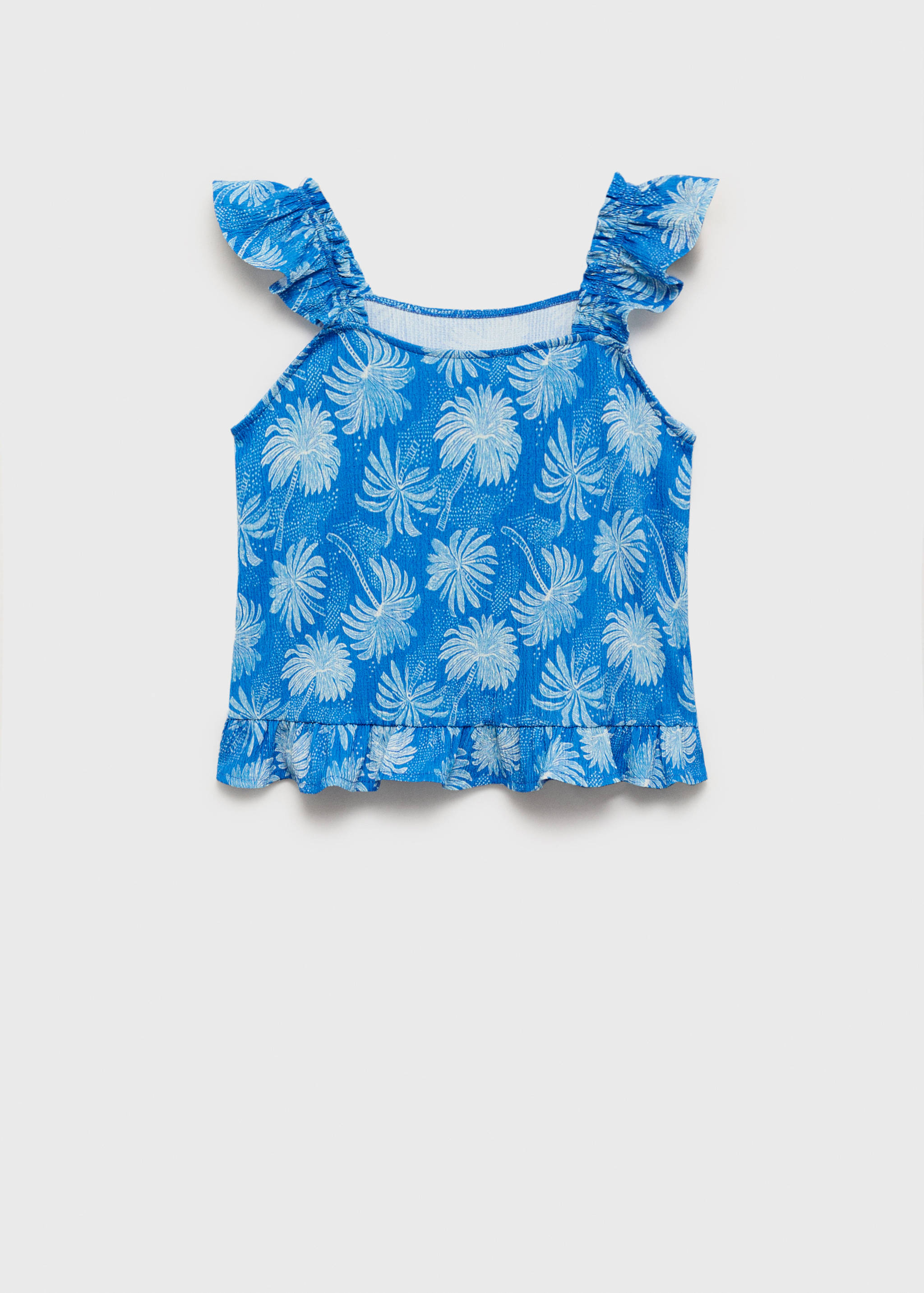 Printed ruffle top - Reverse of the article