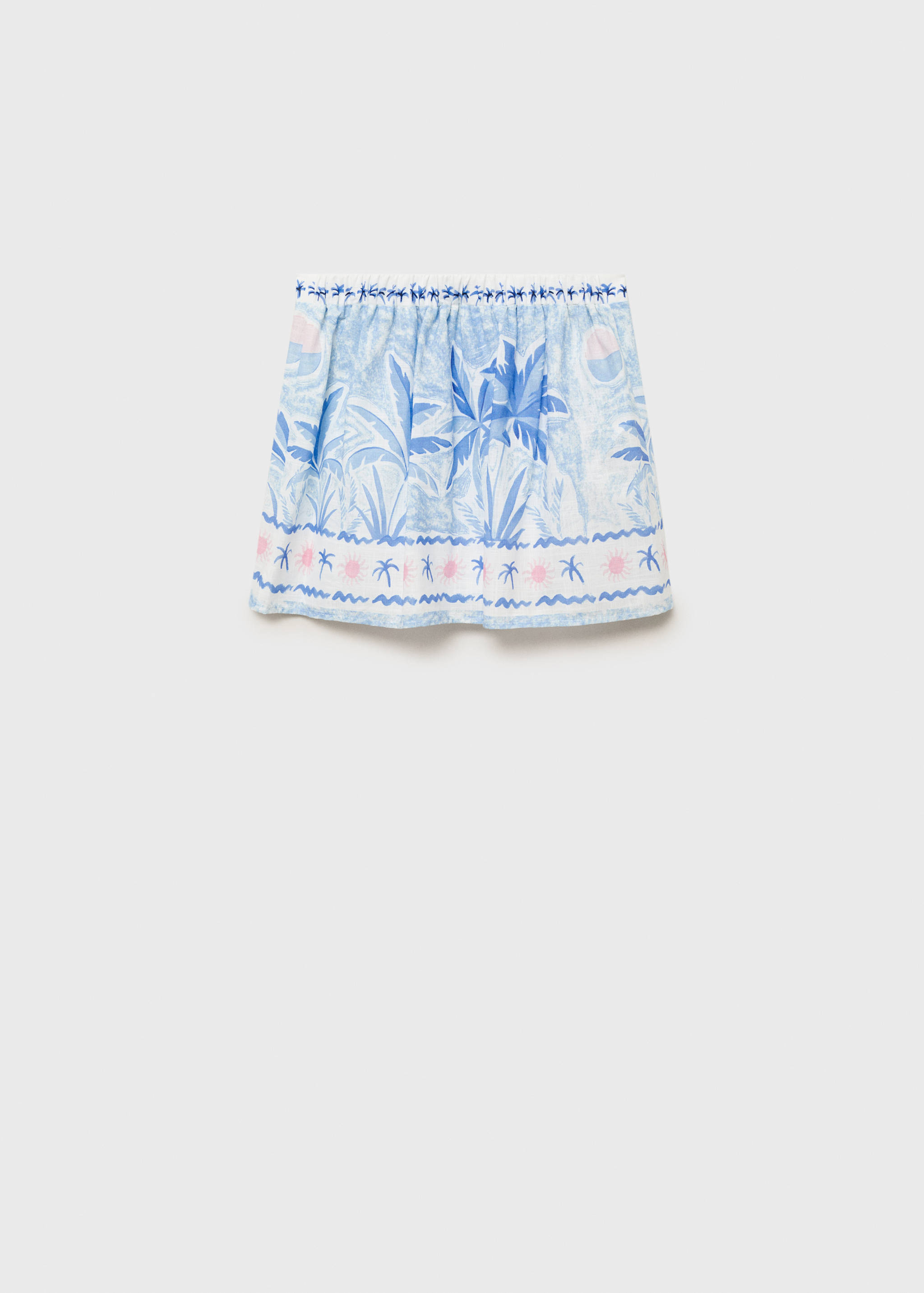 Спідниця з принтом пальм - Зворотна сторона товару