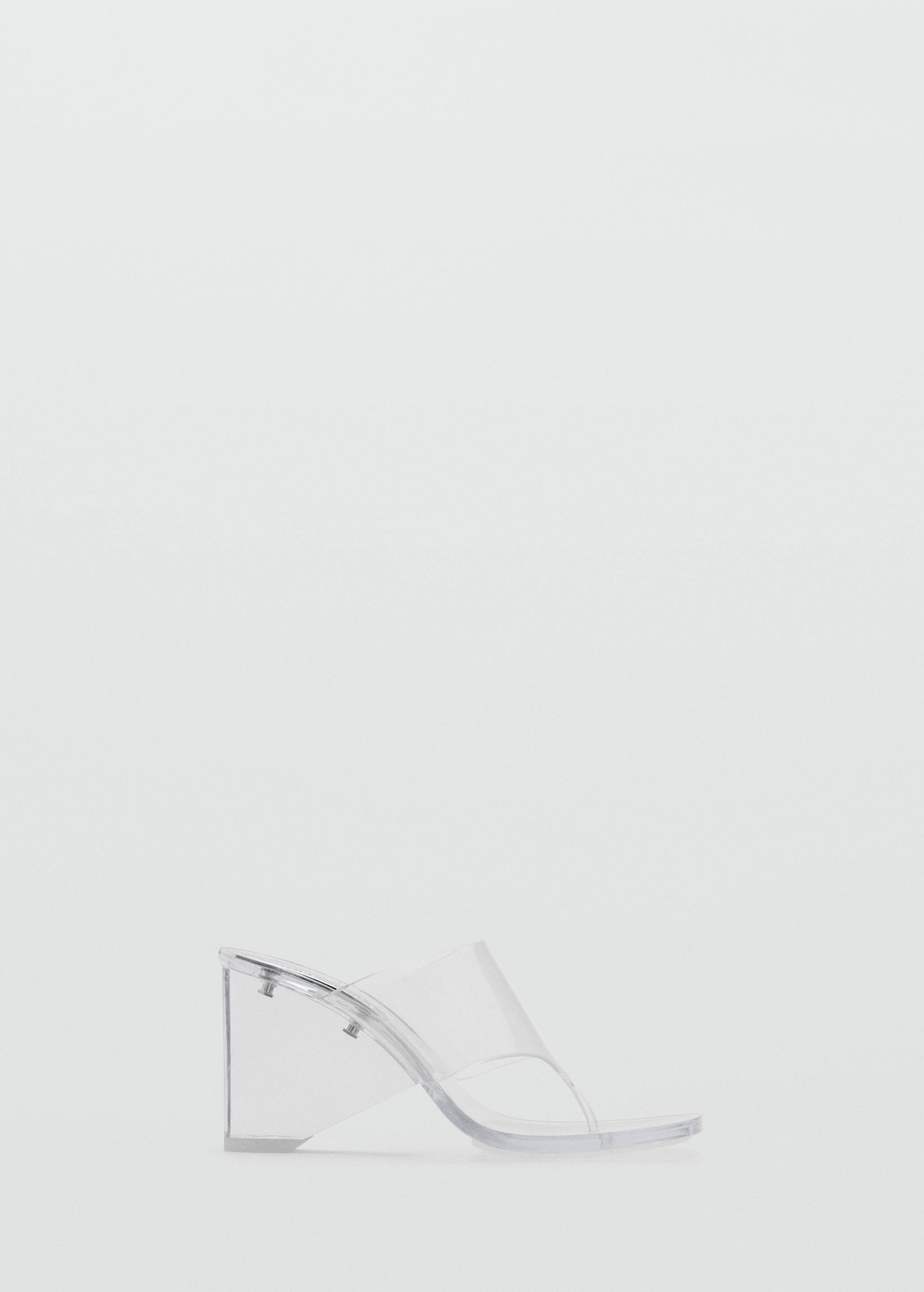 Sandales semi-transparentes en vinyle à talons compensés - Article sans modèle