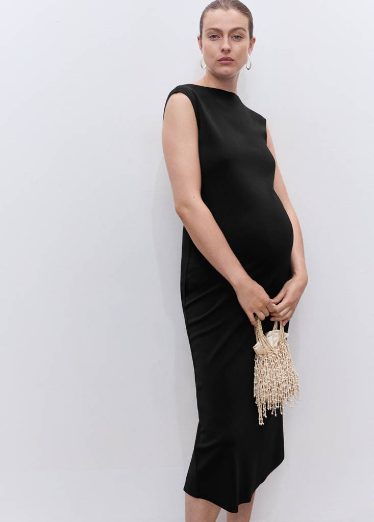 Maternity midi-dress — Black