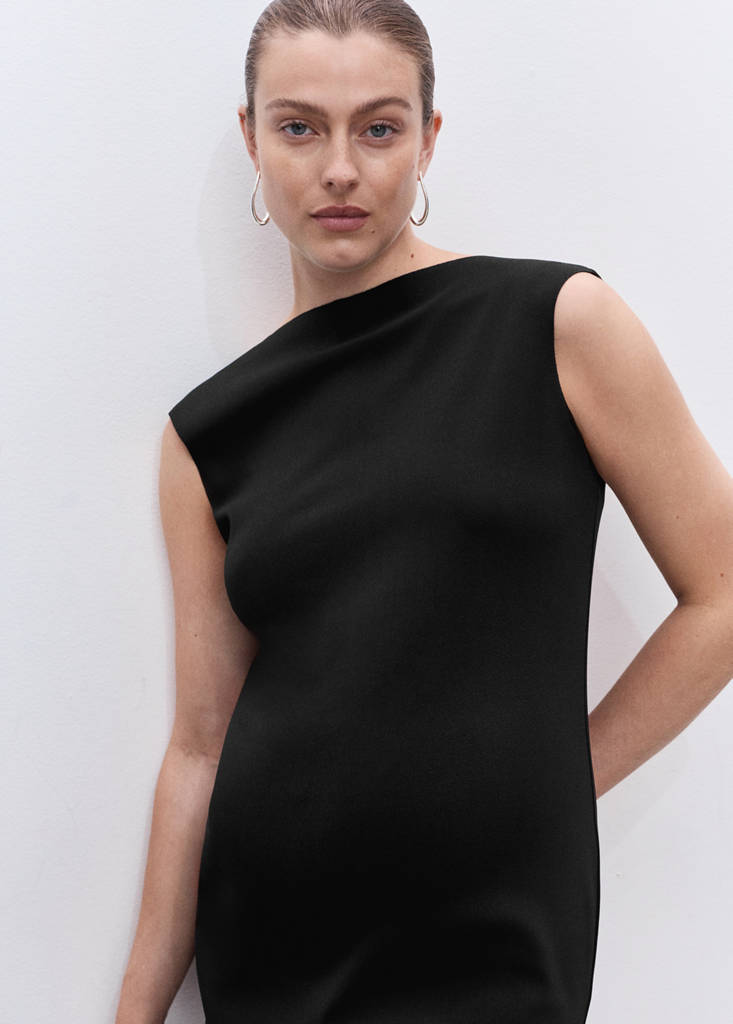 Maternity midi-dress — Black