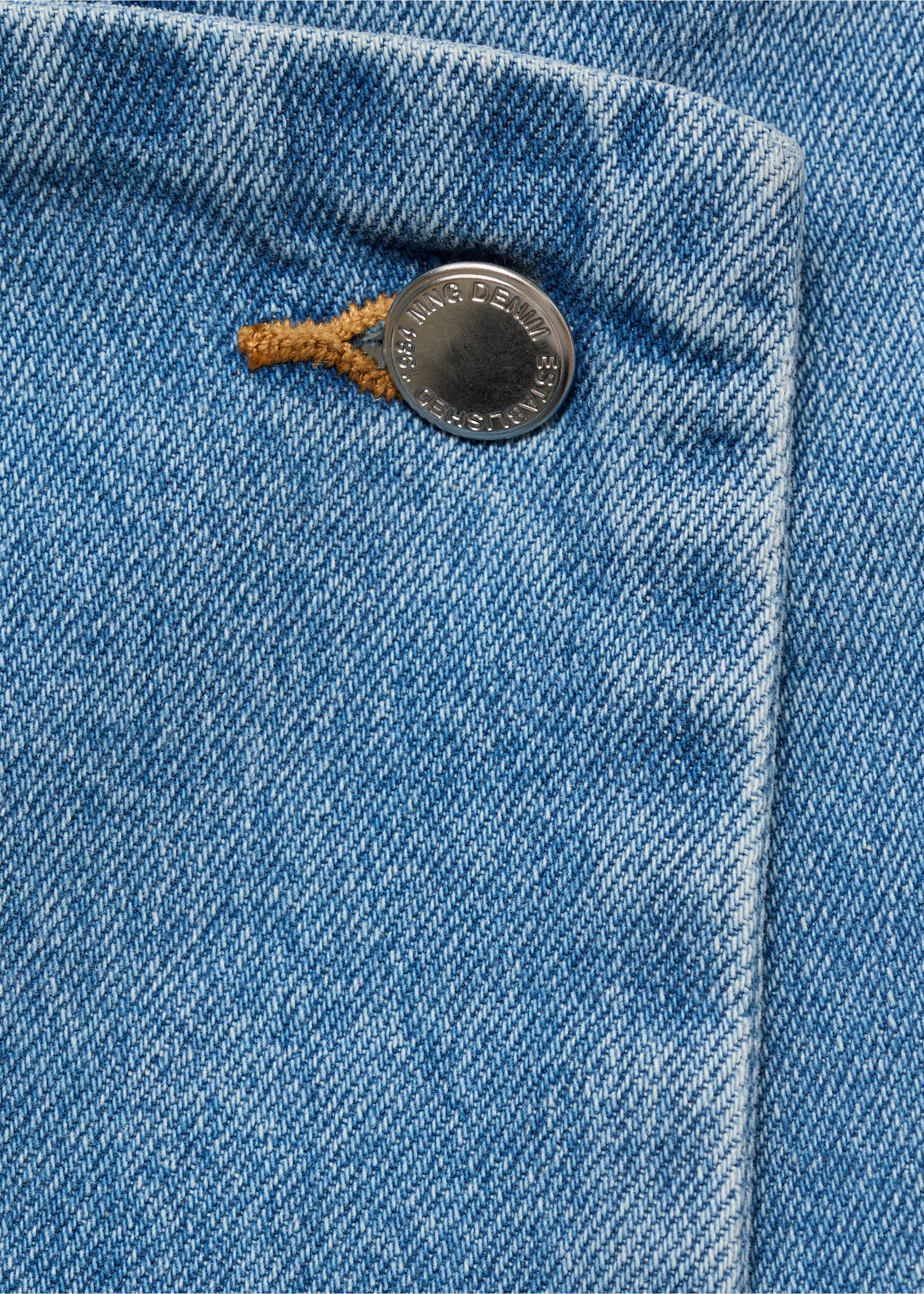 Wrapped denim skort - Details of the article 8, Medium Blue. Ref: 17061257-00.