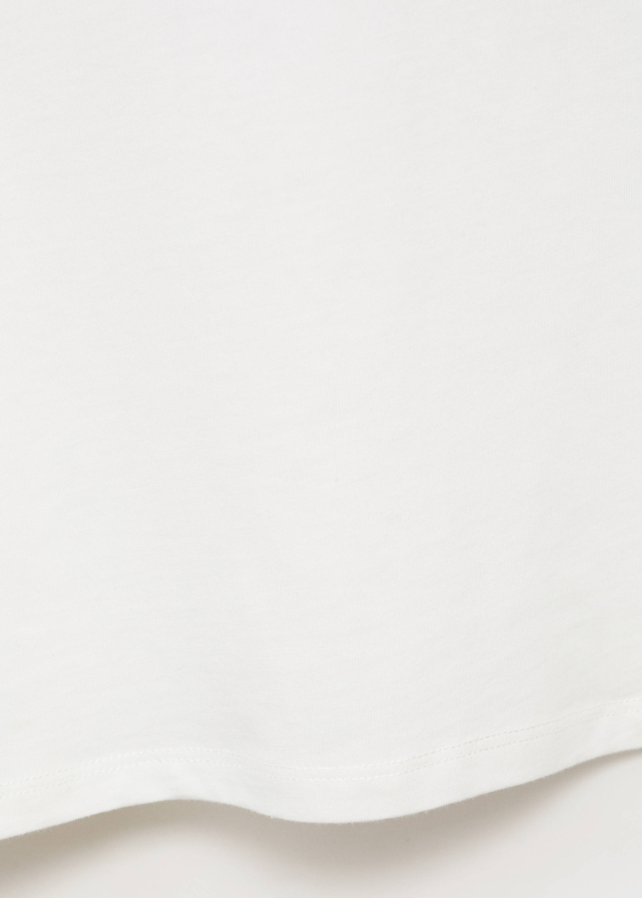 Cotton t-shirt with flower detail - Details of the article 0