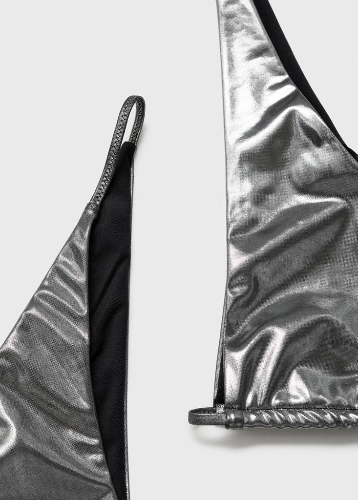 Metallic bikini bottom — Silver