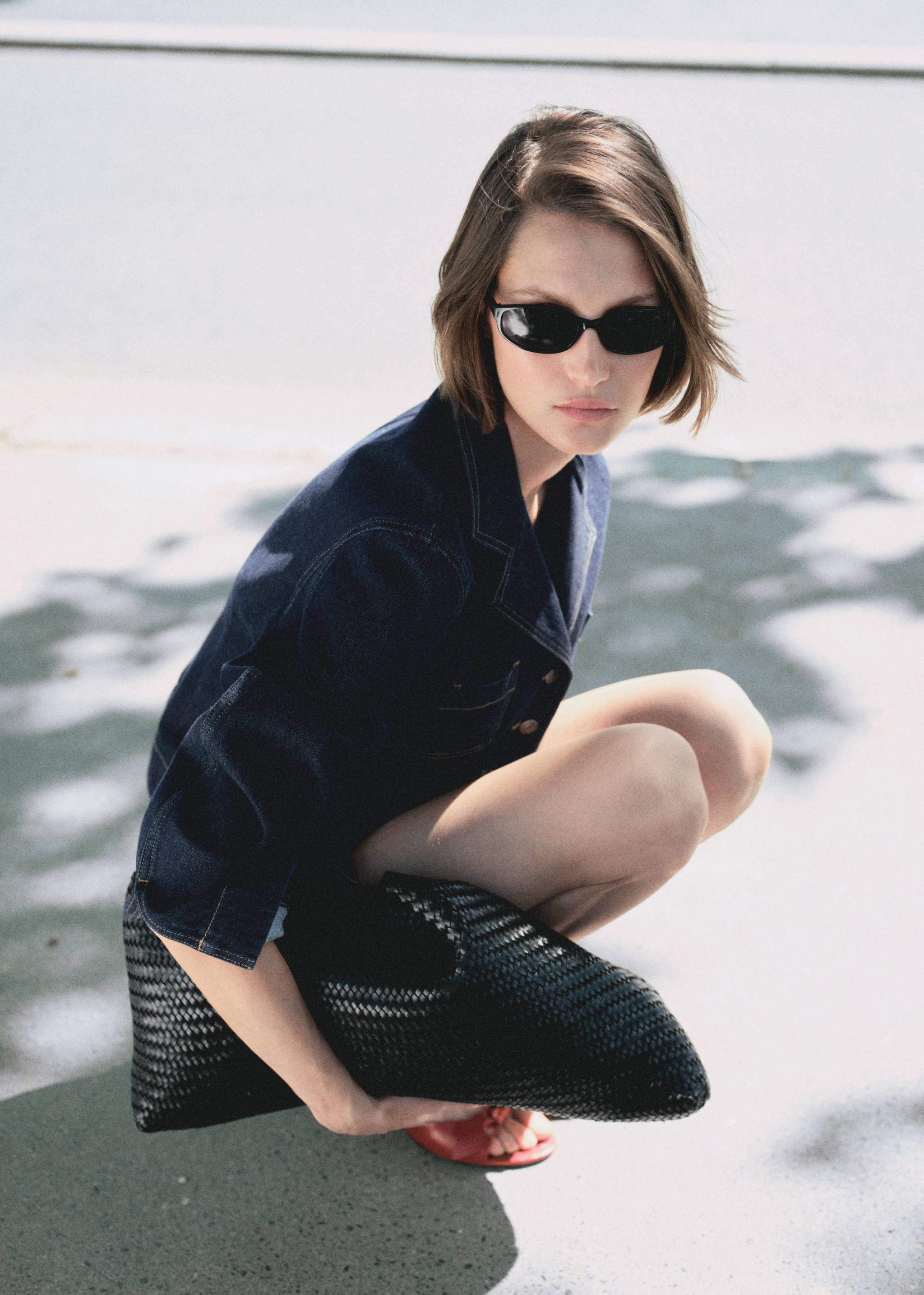 Veste jean cintrée à poches - Détail de l'article 6