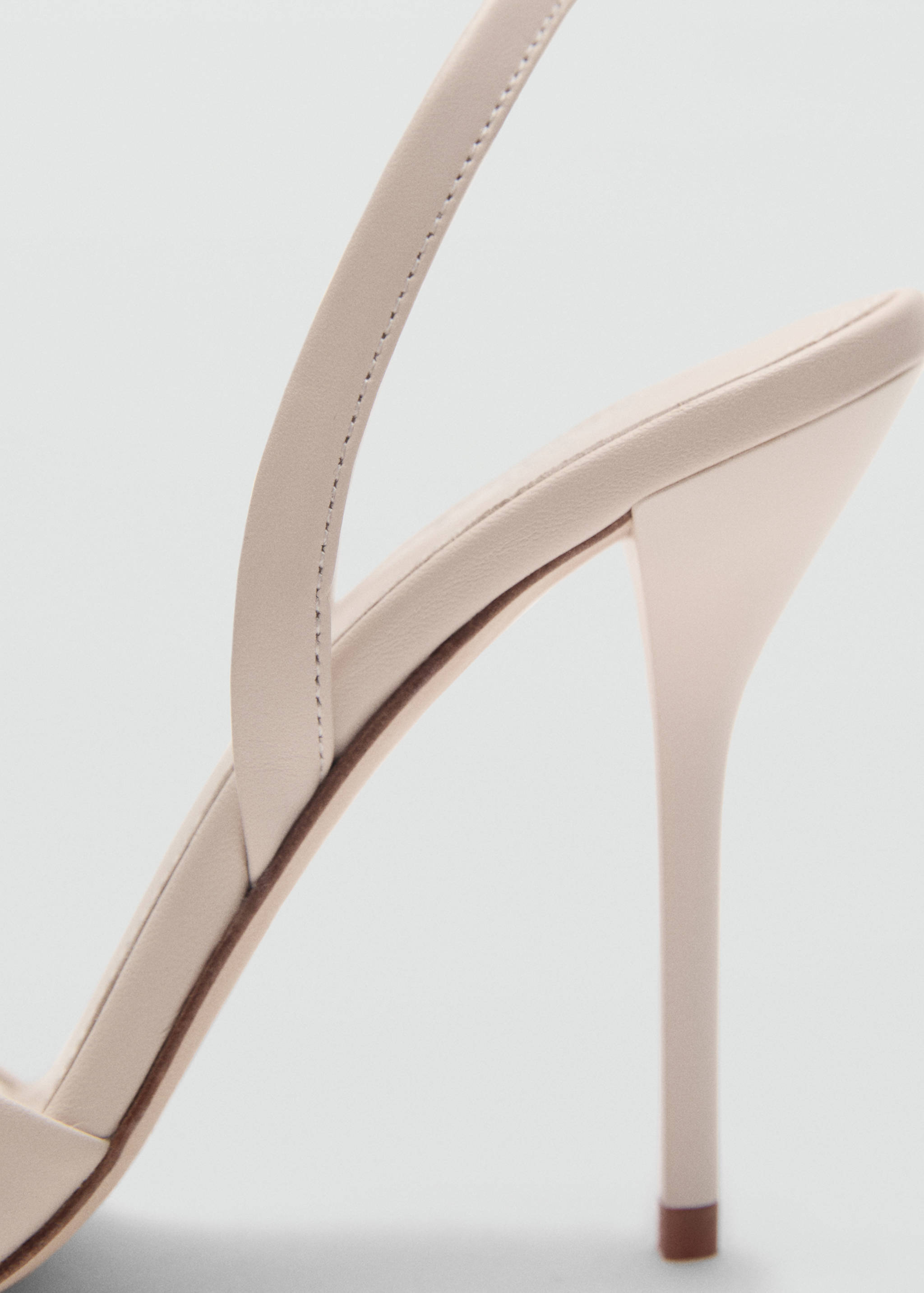 Sandale din piele cu toc în contrast - Detaliu al articolului 1