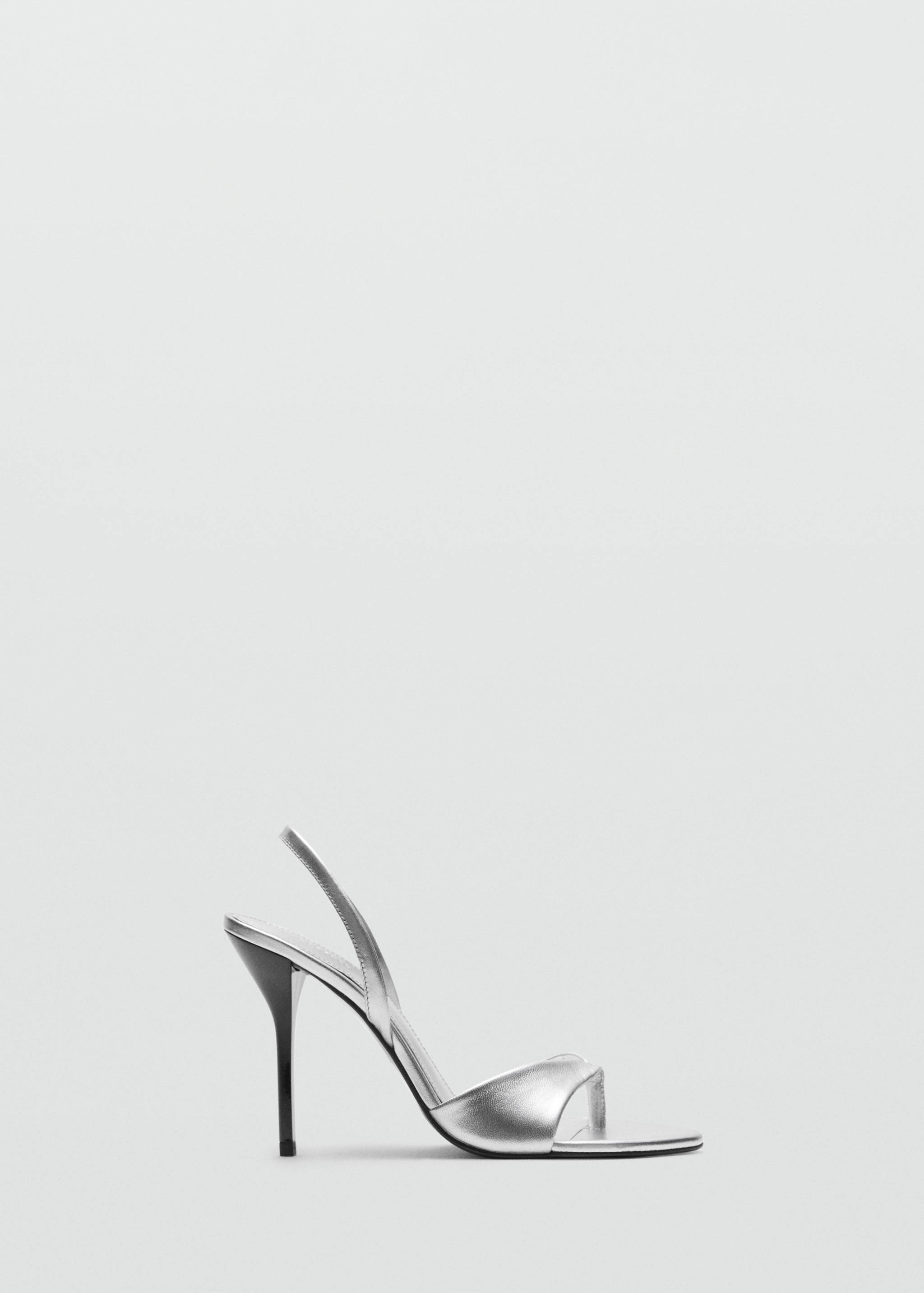 Leather sandals with contrasting heels - Article without model