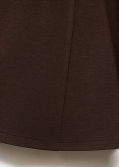 Strapless dress with pleats — Brown 7
