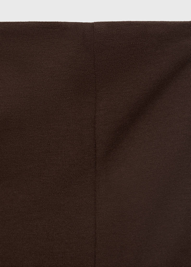 Strapless dress with pleats — Brown