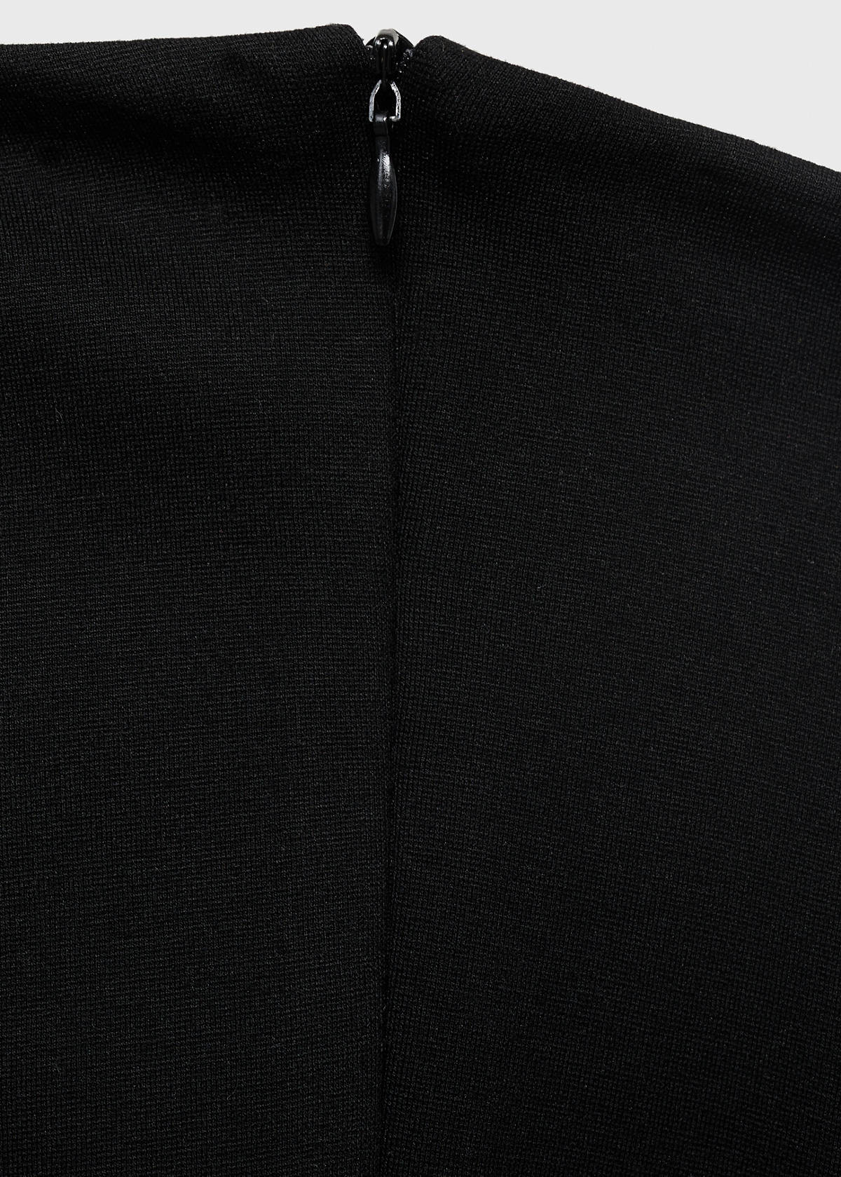 Strapless dress with pleats — Black